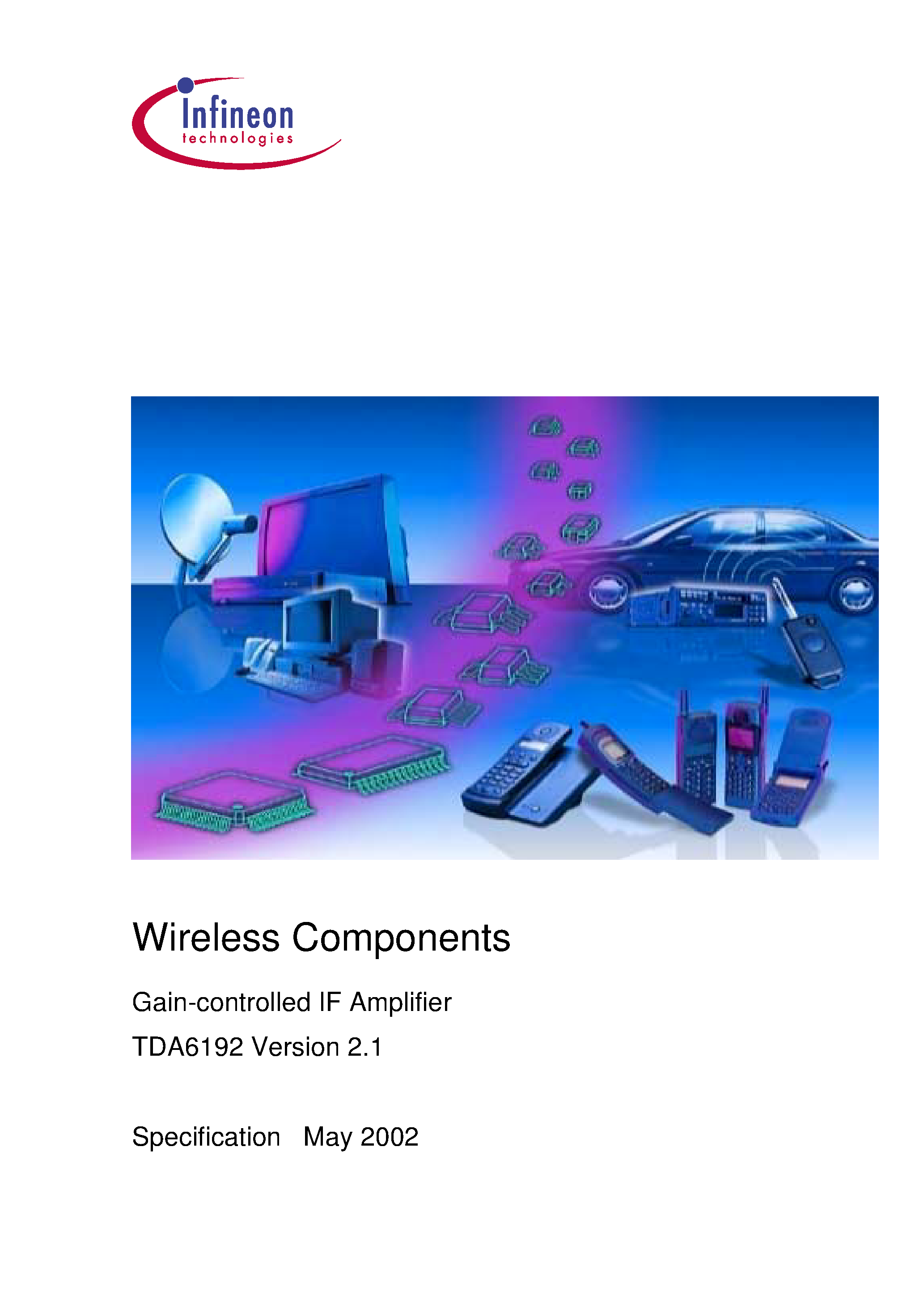 Даташит TDA6192-V - Gain-controlled IF Amplifier страница 1