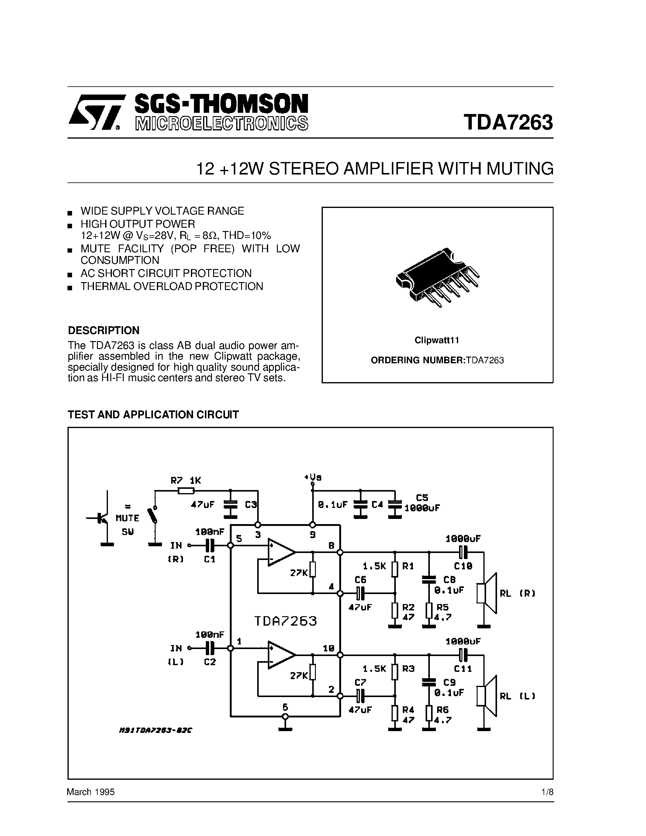 Tda7263 схема усилителя