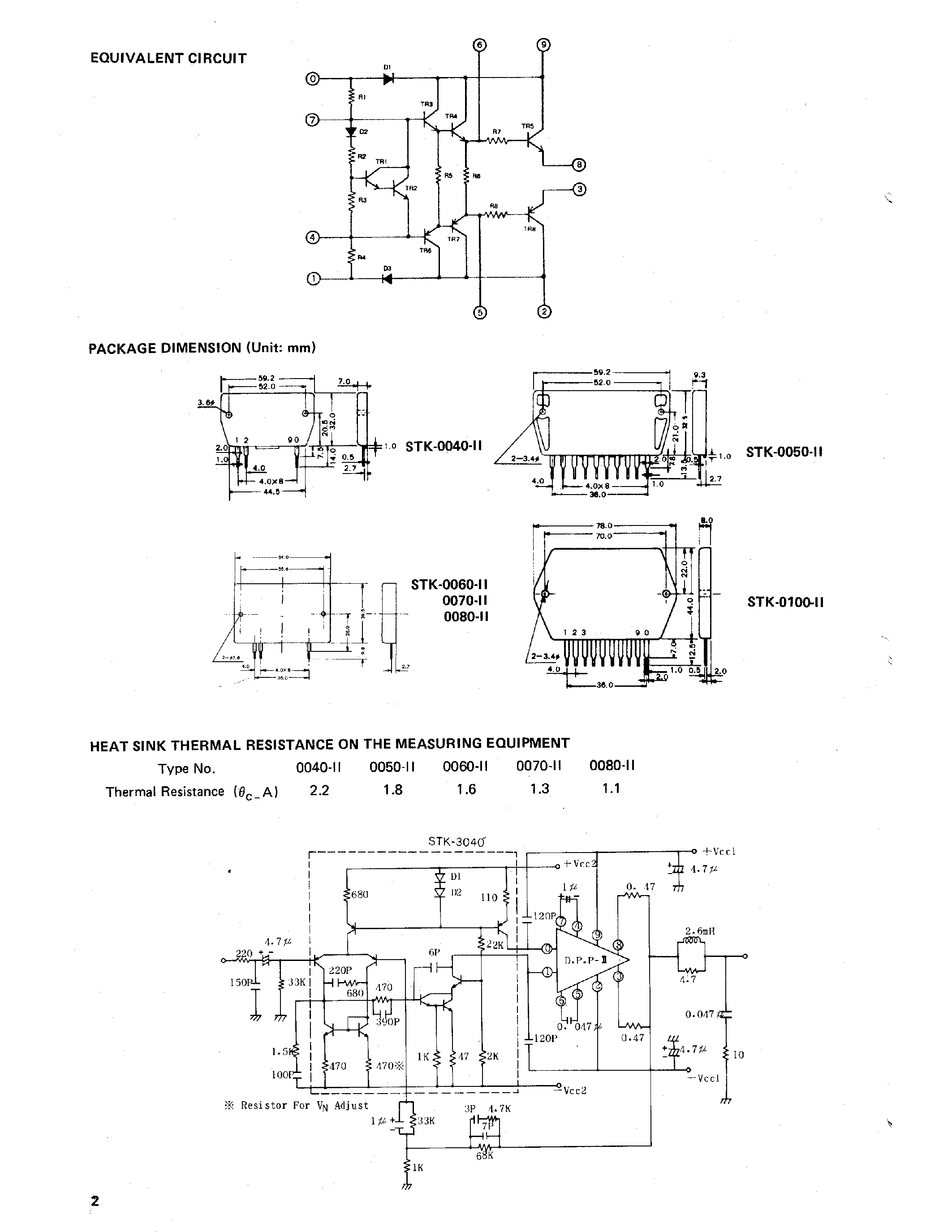 Datasheet STK0050II - THICK FILM IC DARLINGTON POWER PACK page 2