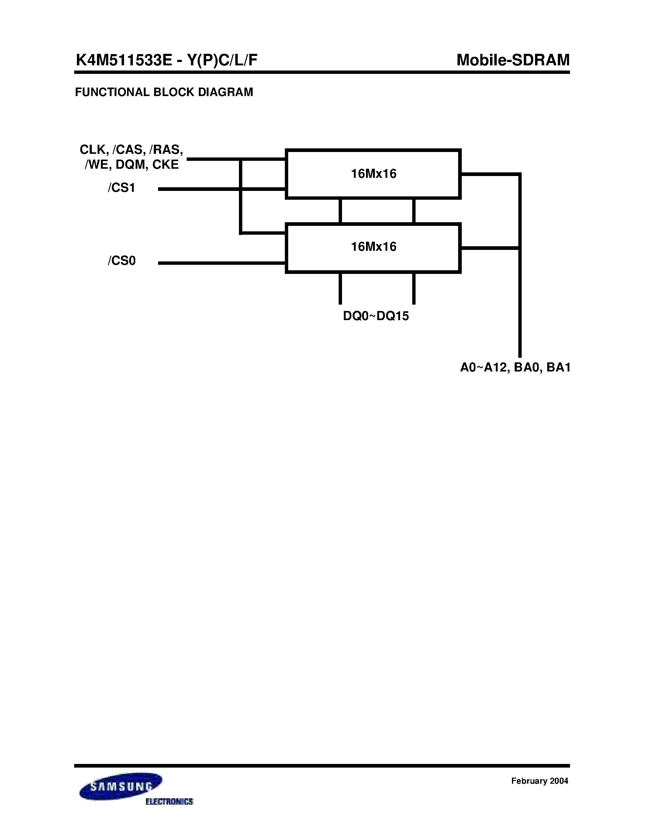 Datasheet K4M511533E-L - Mobile-SDRAM page 2