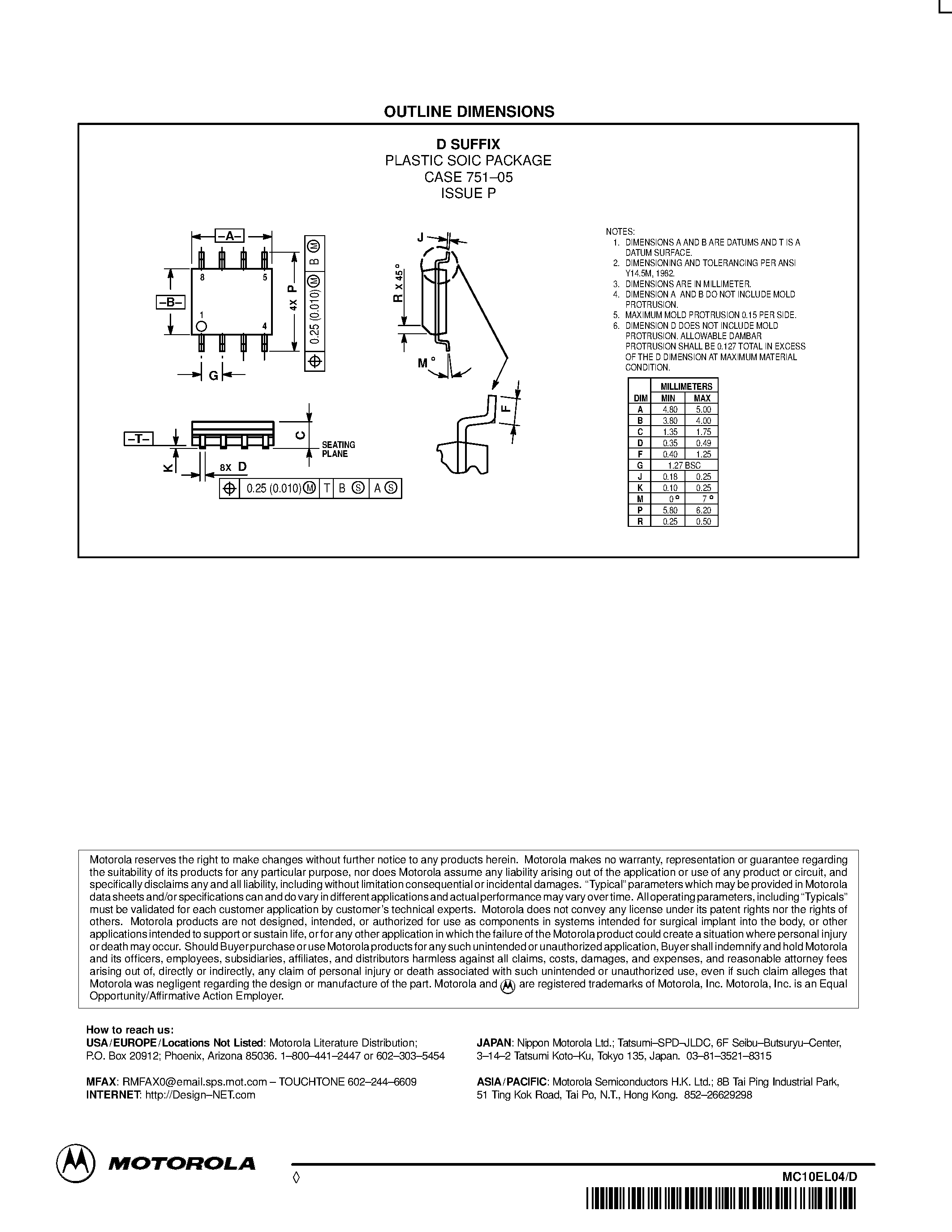 Datasheet MC100EL04D - 2-input AND/NAND page 2