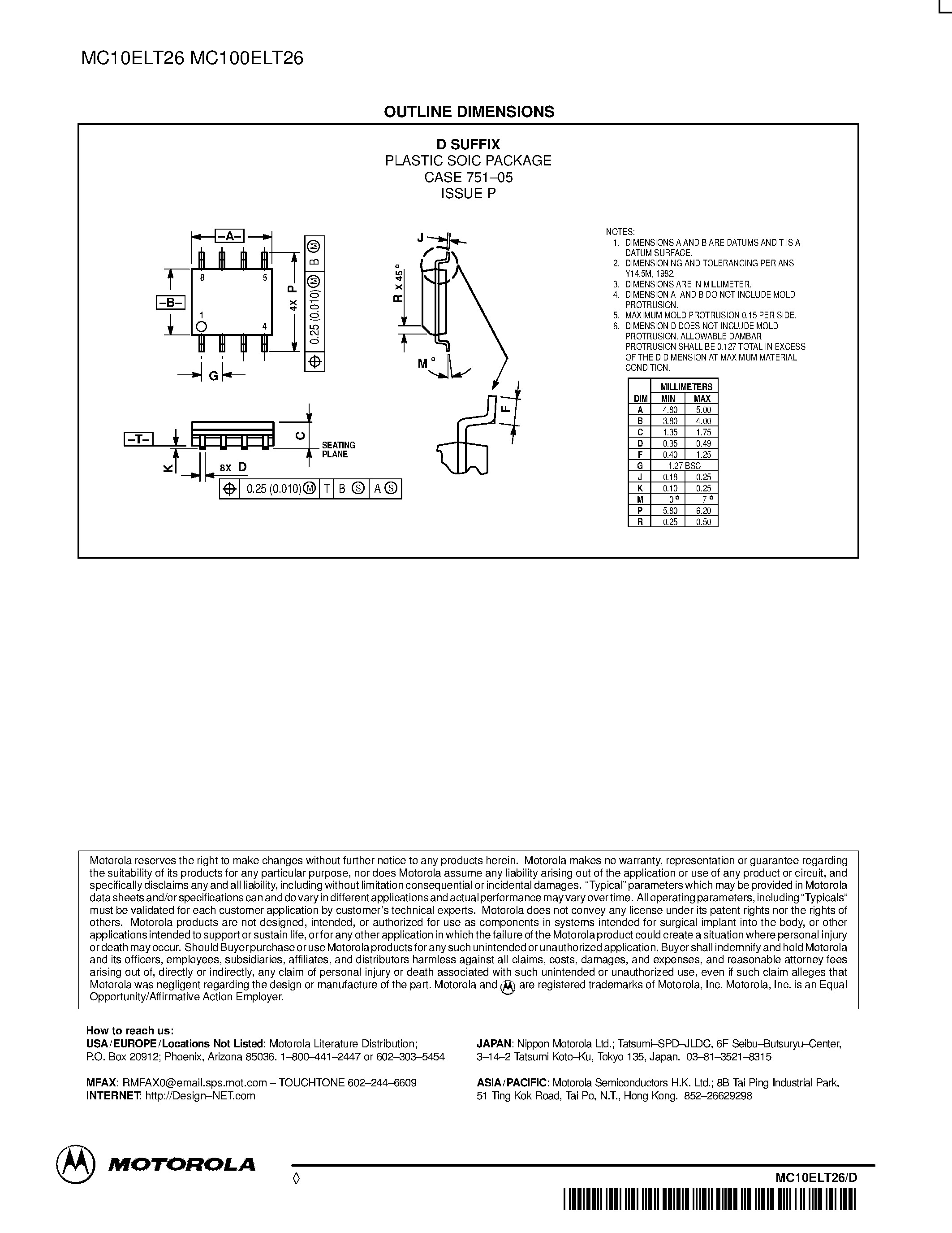 Datasheet MC100ELT26 - 1:2 Fanout Differential PECL to TTL Translator page 2