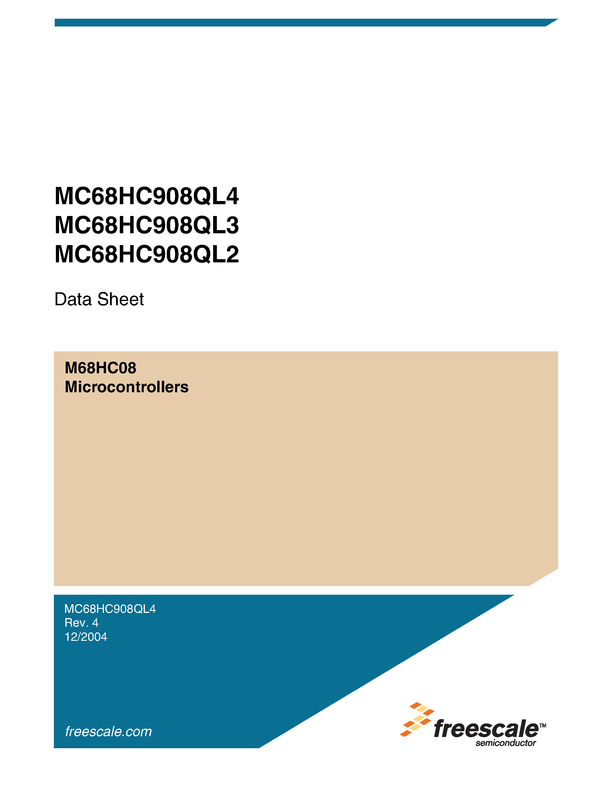 Даташит MC908QL4C - Microcontrollers страница 1