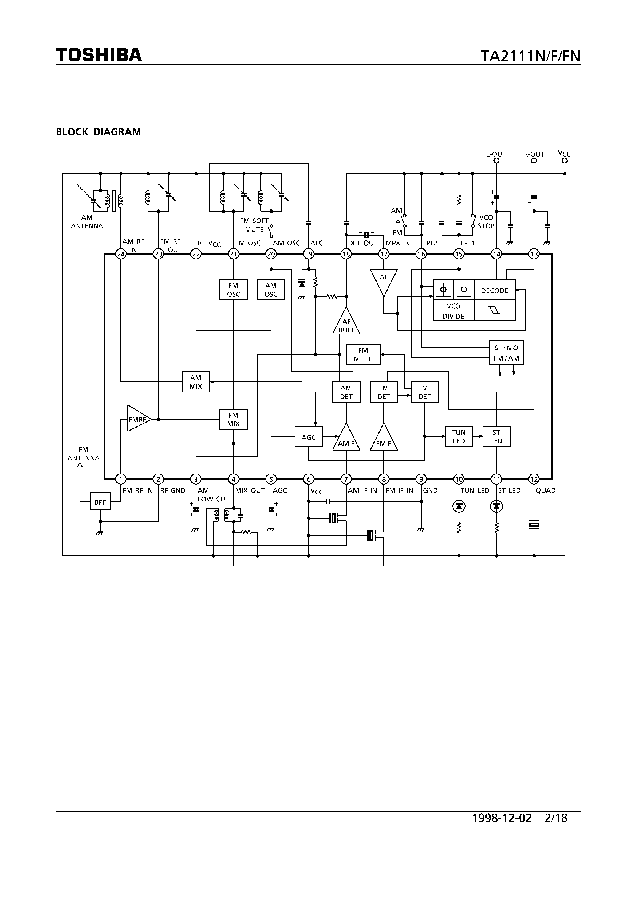 Sa2111c схема fm приемника