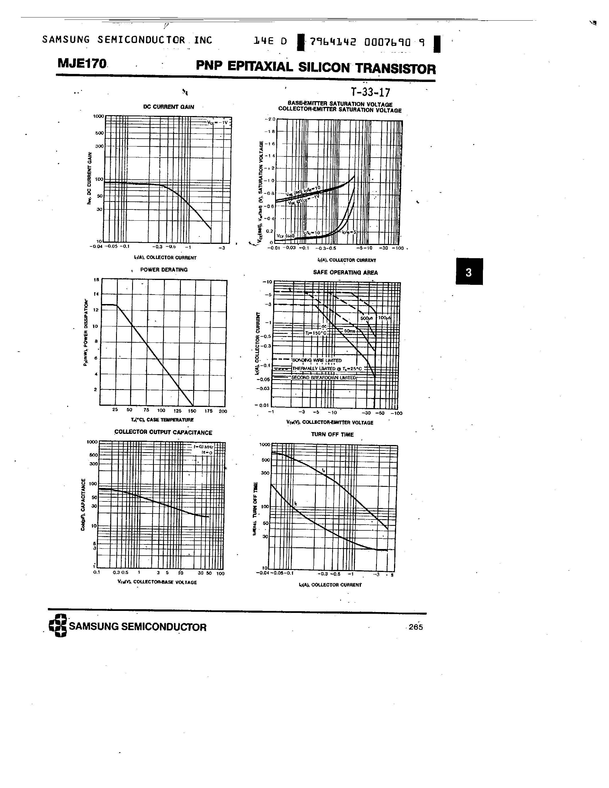 Даташит MJE170 - PNP (LOW POWER AUDIO AMPLIFIER) страница 2