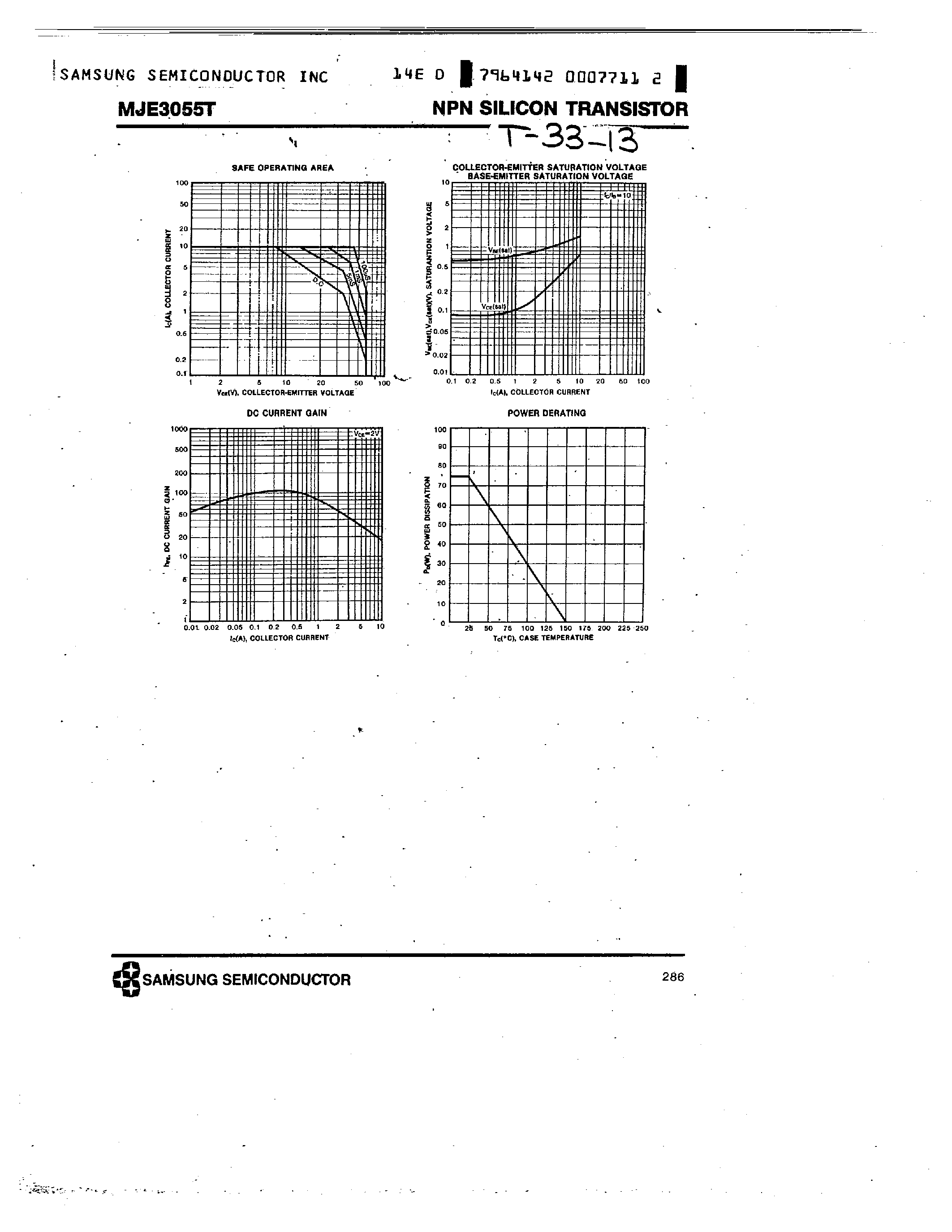 Даташит MJE3055 - NPN (GENERAL PURPOSE AND SWITCHING APPLICATIONS) страница 2