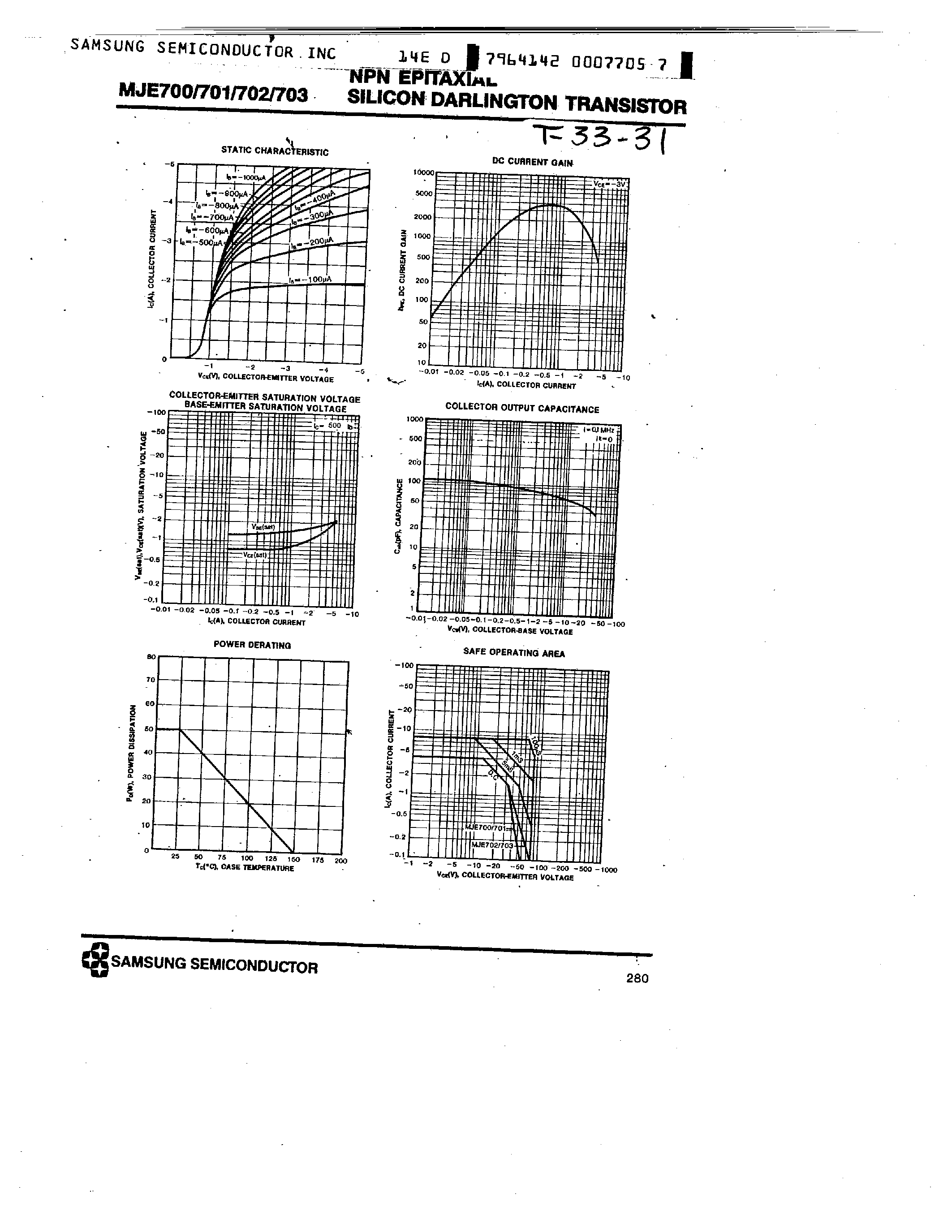 Datasheet MJE700 - NPN (HIGH DC CURRENT GAIN) page 2