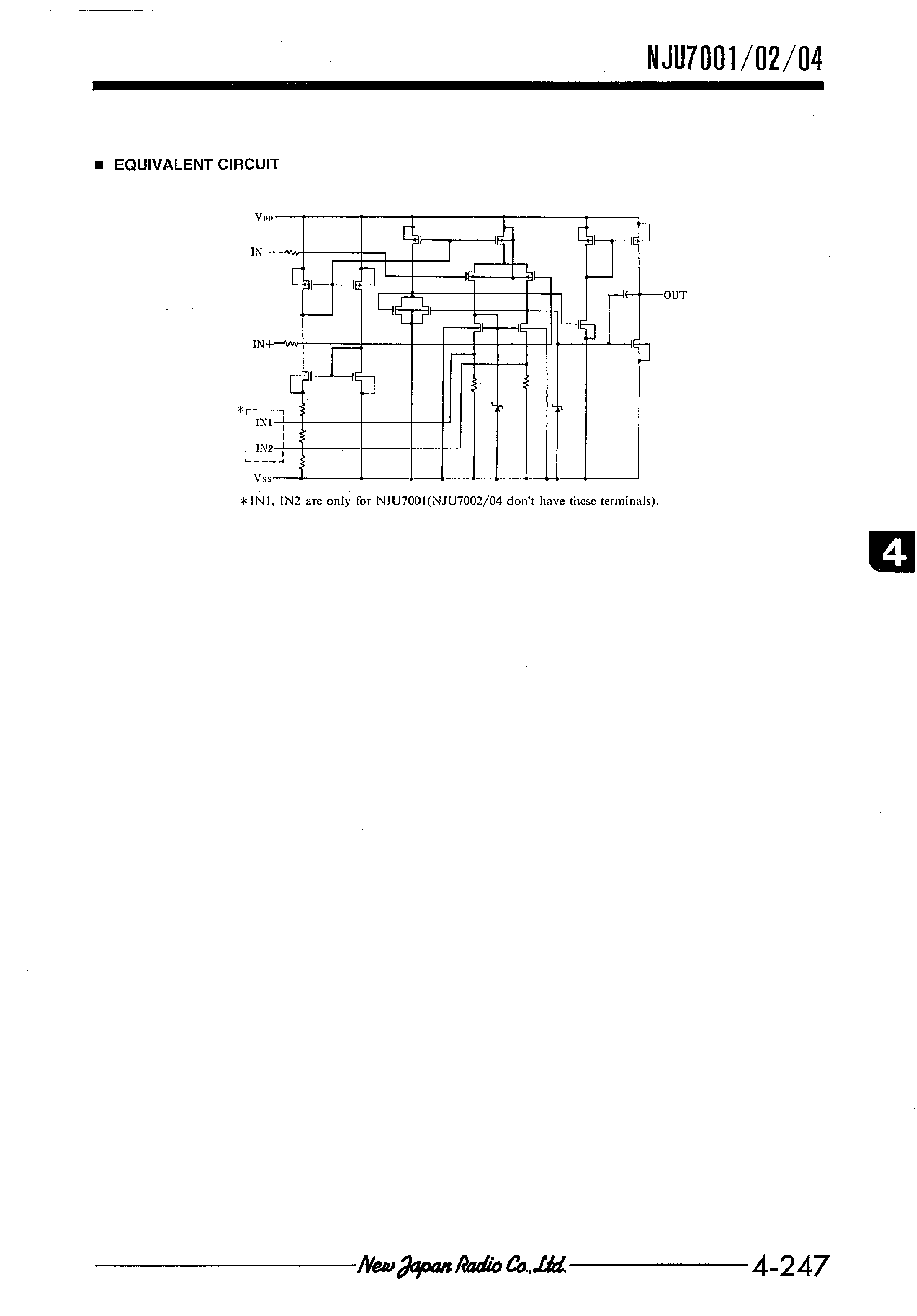 Datasheet NJU7002 - LOW VOLTAGE C-MOS OPERATIONAL AMPLIFIER page 2