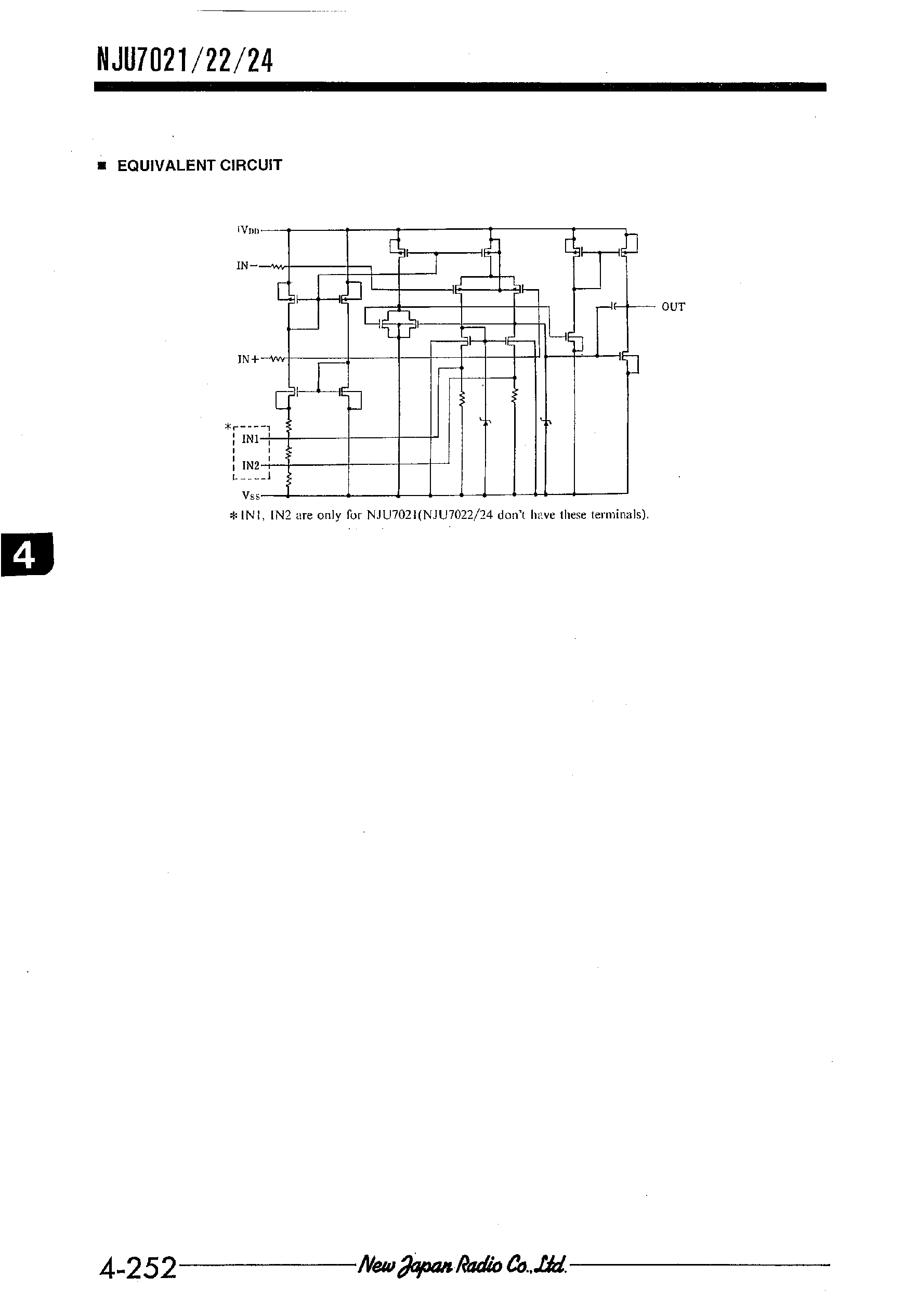 Datasheet NJU7022 - LOW VOLTAGE C-MOS OPERATIONAL AMPLIFIER page 2