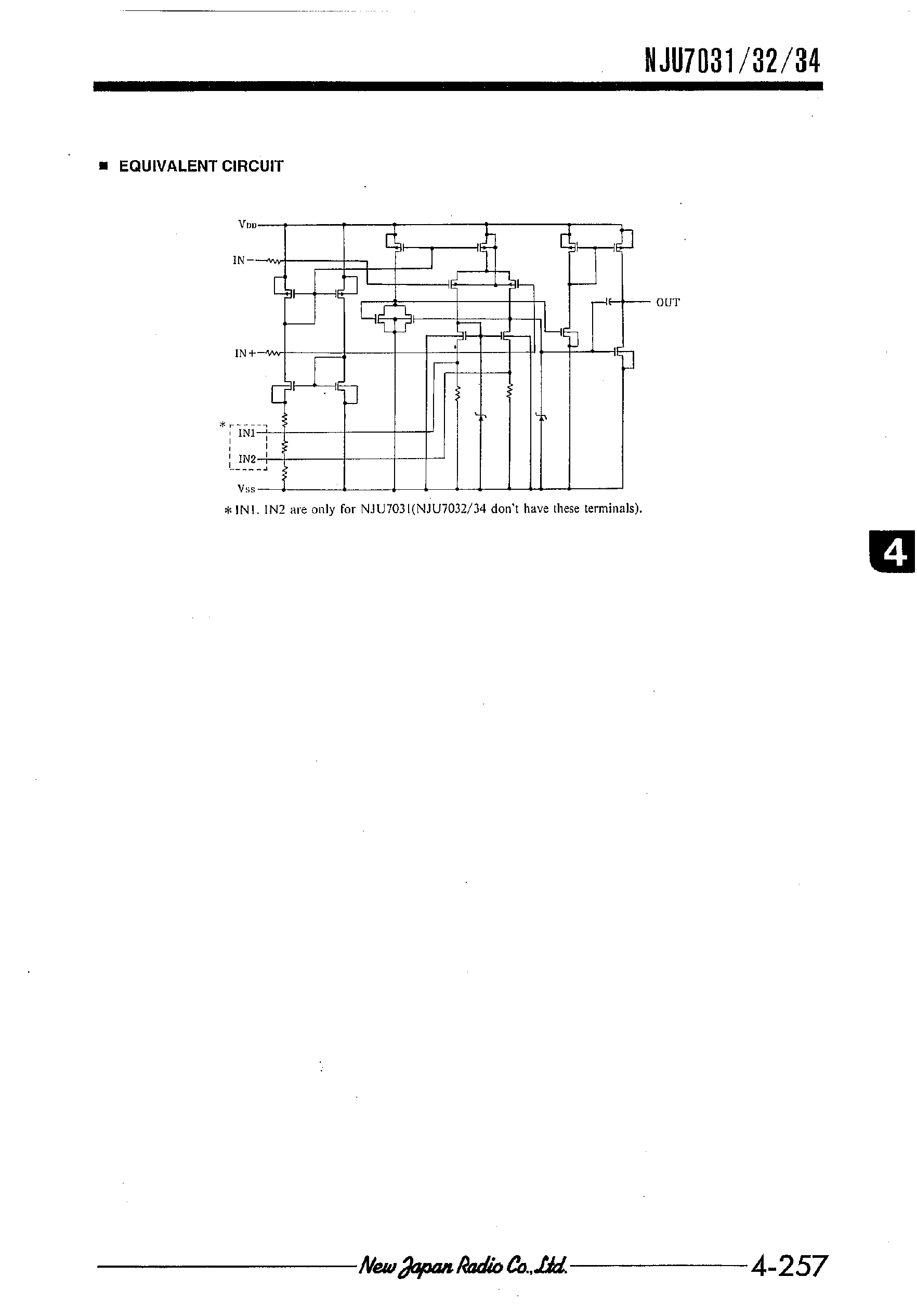 Datasheet NJU7032 - LOW VOLTAGE C-MOS OPERATIONAL AMPLIFIER page 2