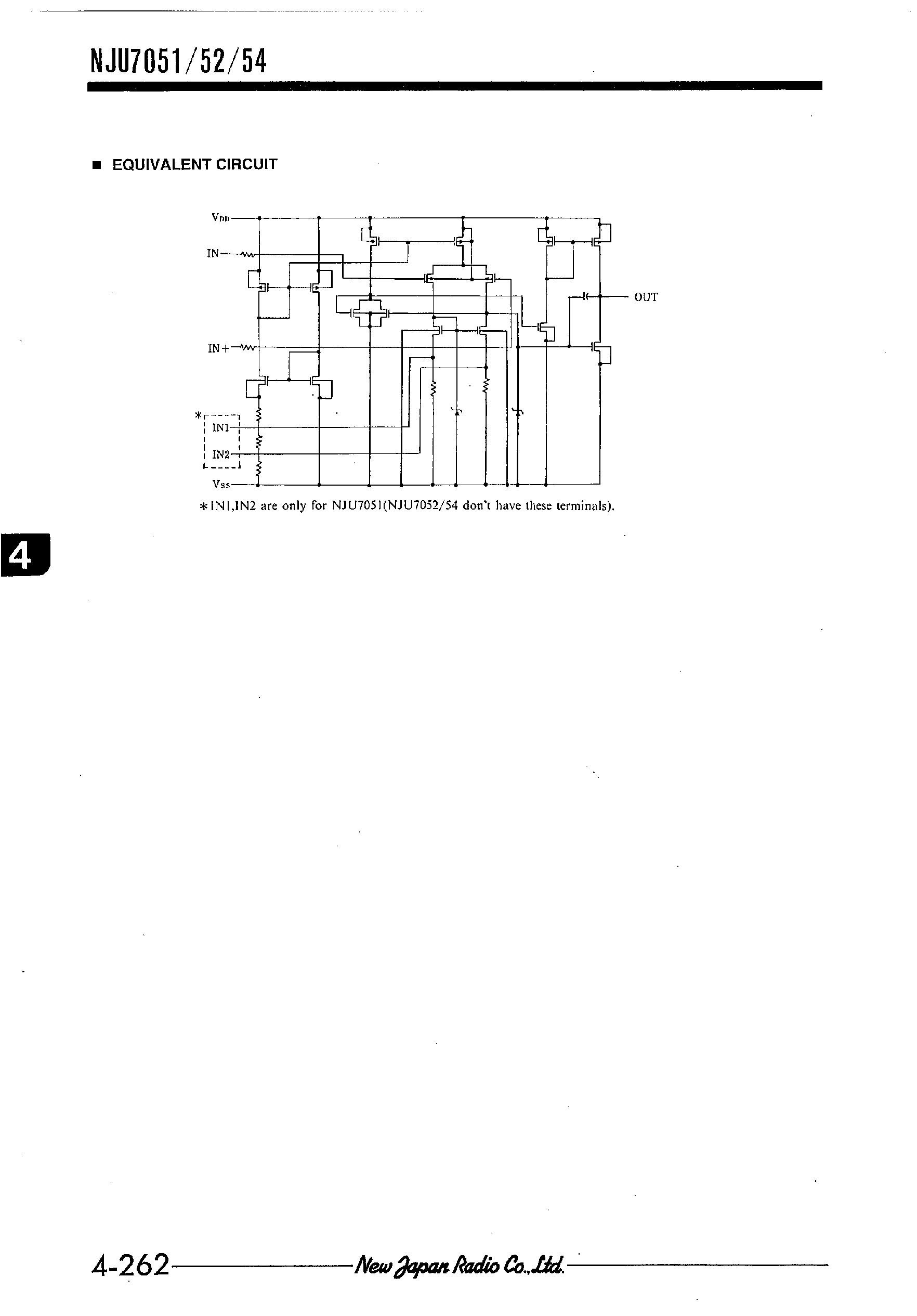 Datasheet NJU7051 - LOW INPUT OFFSET VOLTAGE C-MOS OPERATIONAL AMPLIFIER page 2