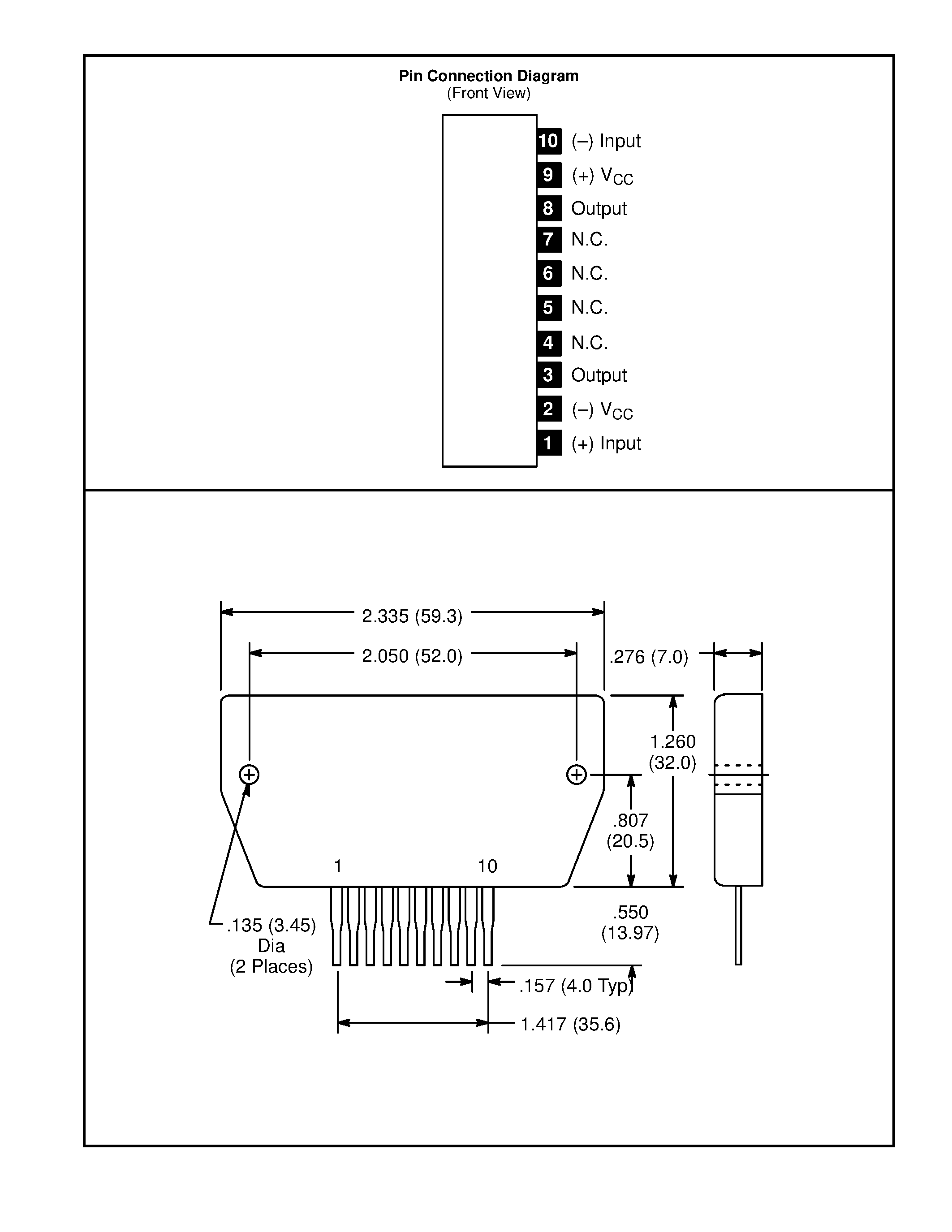 Даташит NTE1320 - Integrated Circuit Module / Hybrid / Audio Power Amp / 25W / 2 Power Supplies Required страница 2