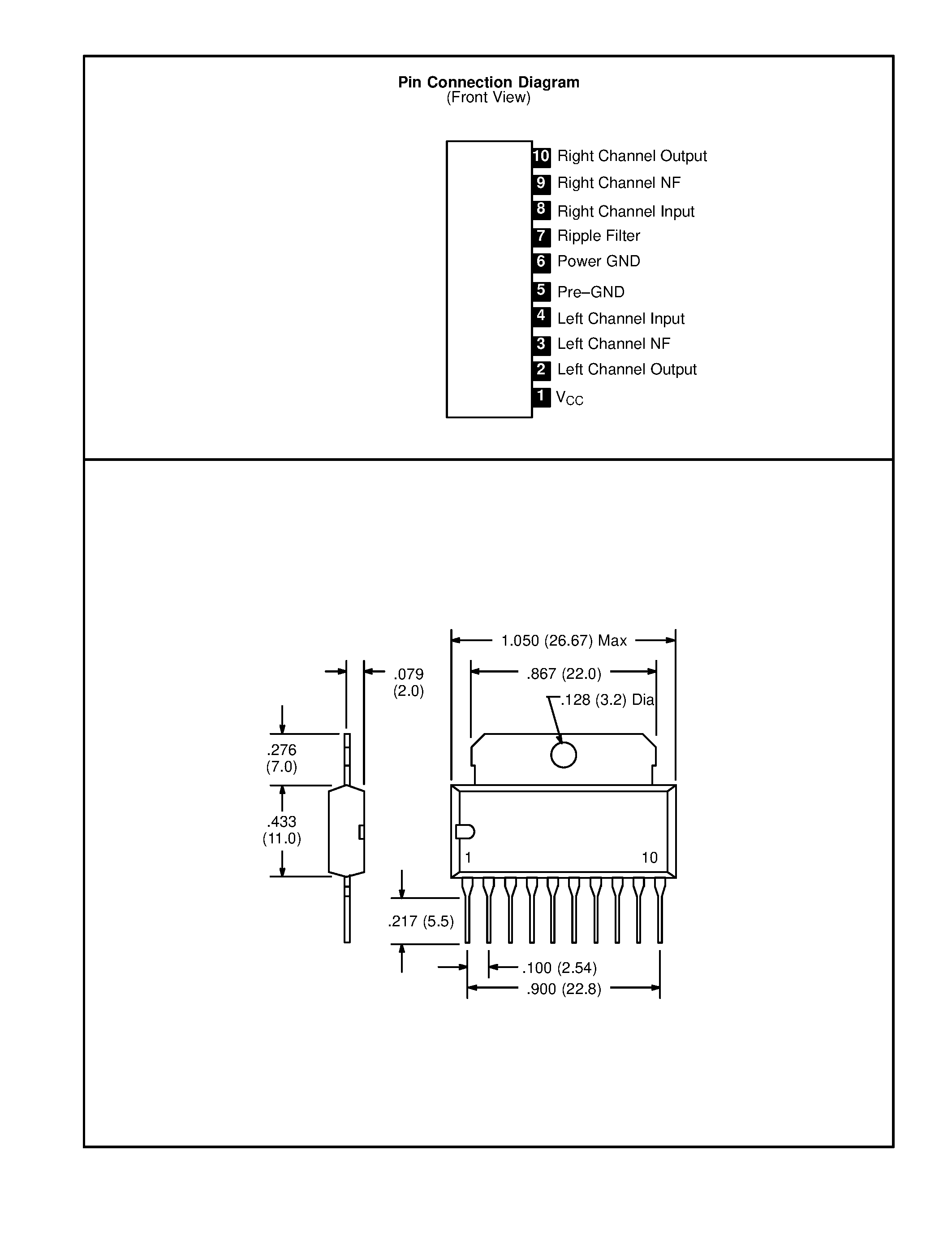 Даташит NTE1387 - Integrated Circuit Dual / Audio Power Amplifier / 2.4W/Ch страница 2