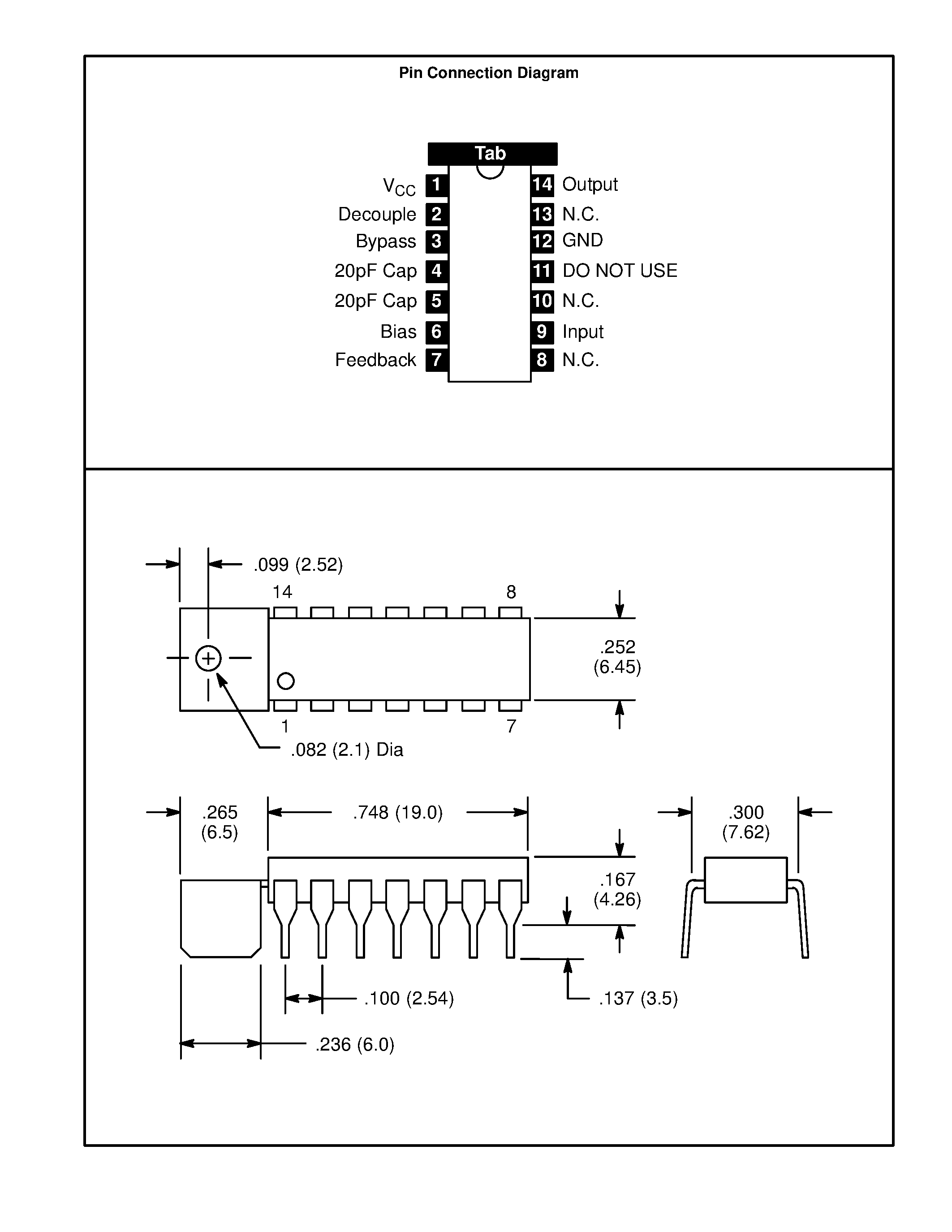 Даташит NTE1470 - Integrated Circuit Audio Power Amp / 2.5W for Table Top Stereo страница 2