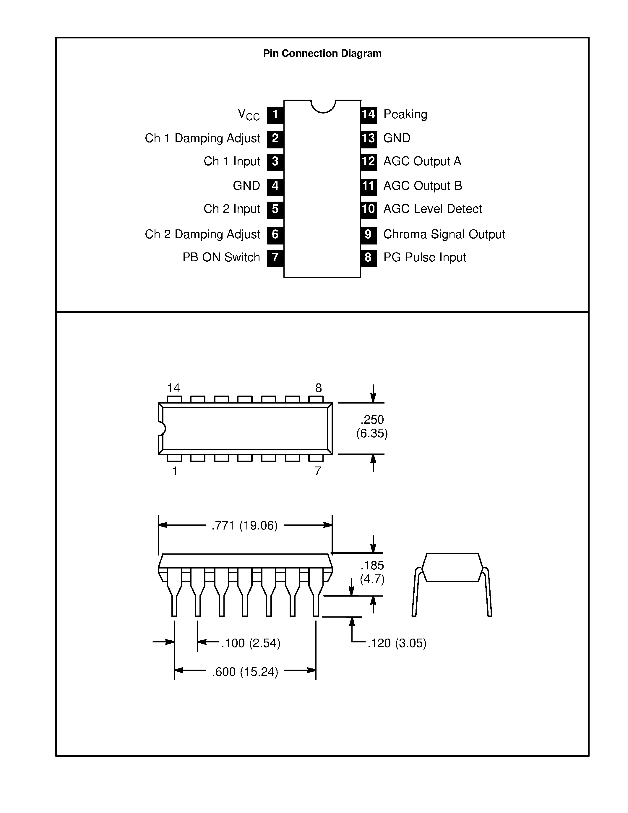 Даташит NTE15043 - Integrated Circuit Head Amplifier Circuit for 2 Head VCR страница 2