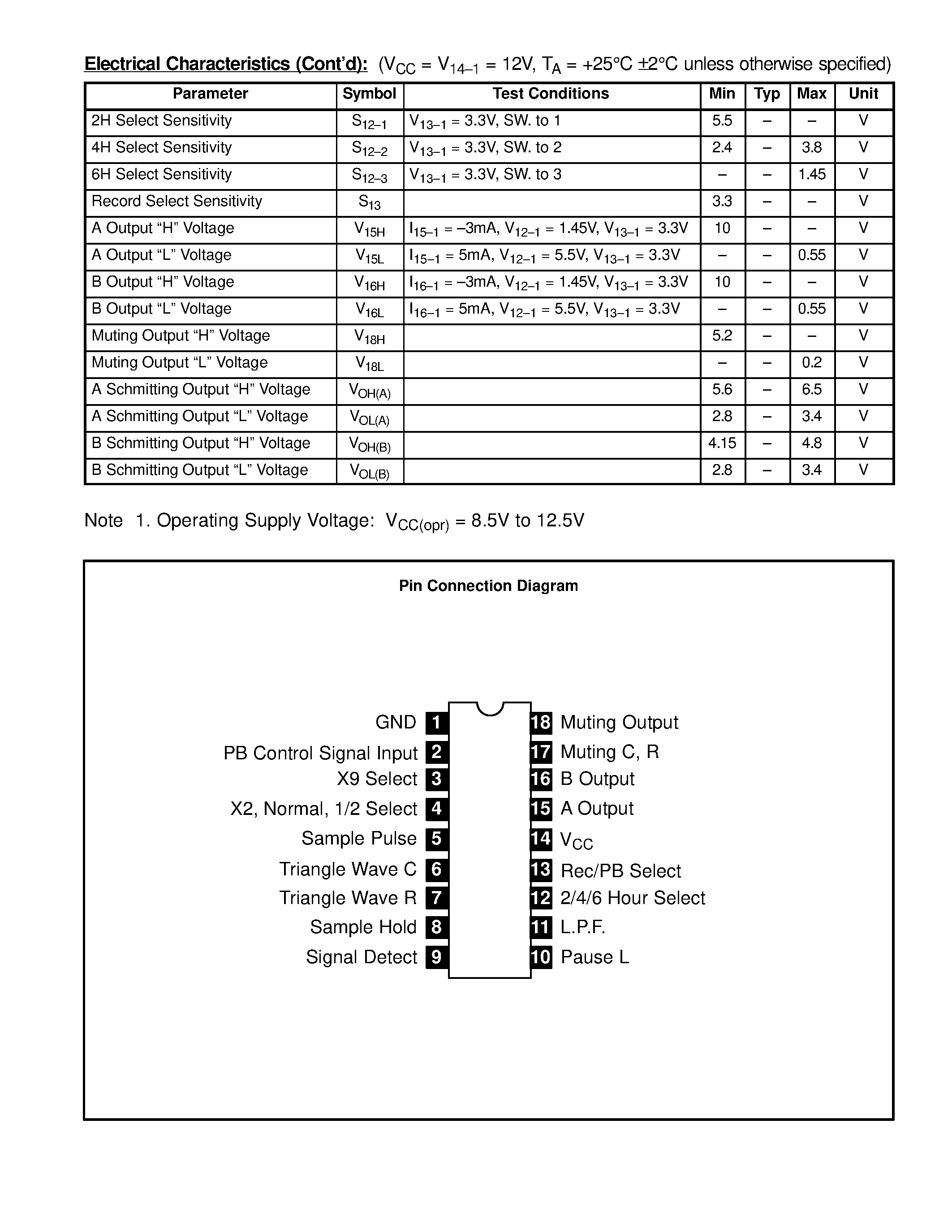 Даташит NTE1700 - Integrated Circuit 2 / 4 / & 6 Hour Auto Discriminator for VCR страница 2