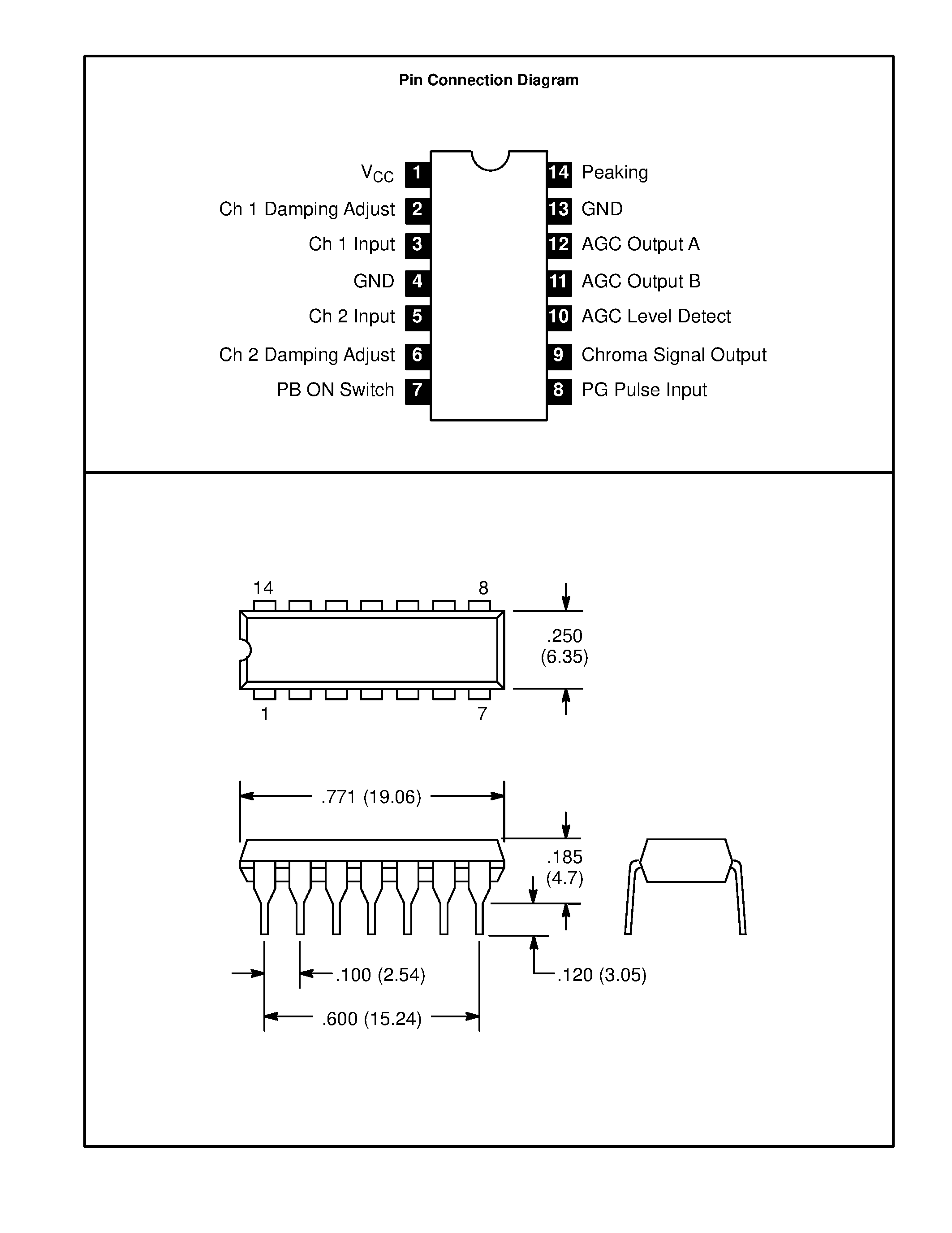 Даташит NTE1807 - Integrated Circuit Head Amplifier Circuit for 2 Head VCR страница 2