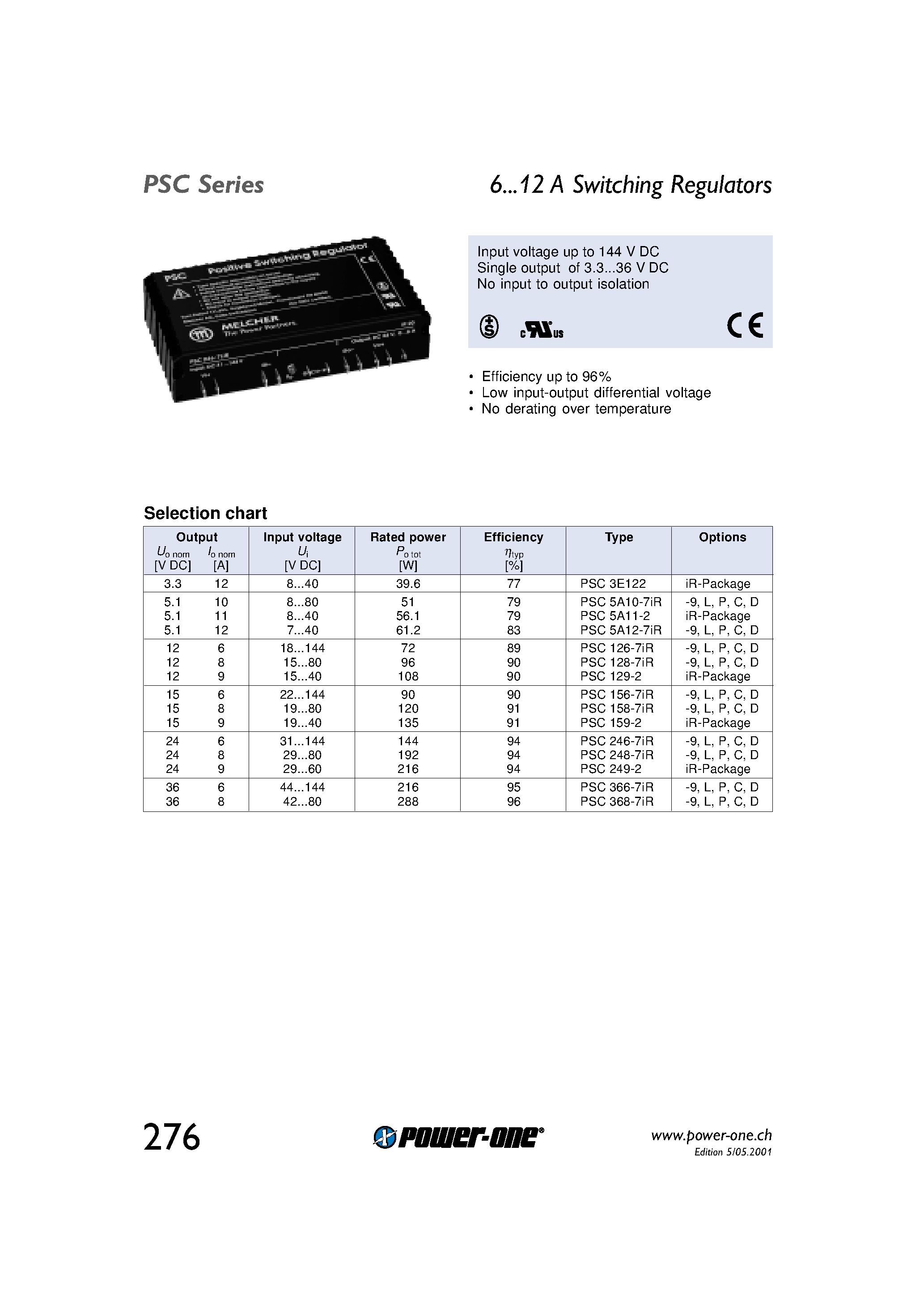 Даташит PSC249-2 - 6...12 A Switching Regulators страница 1