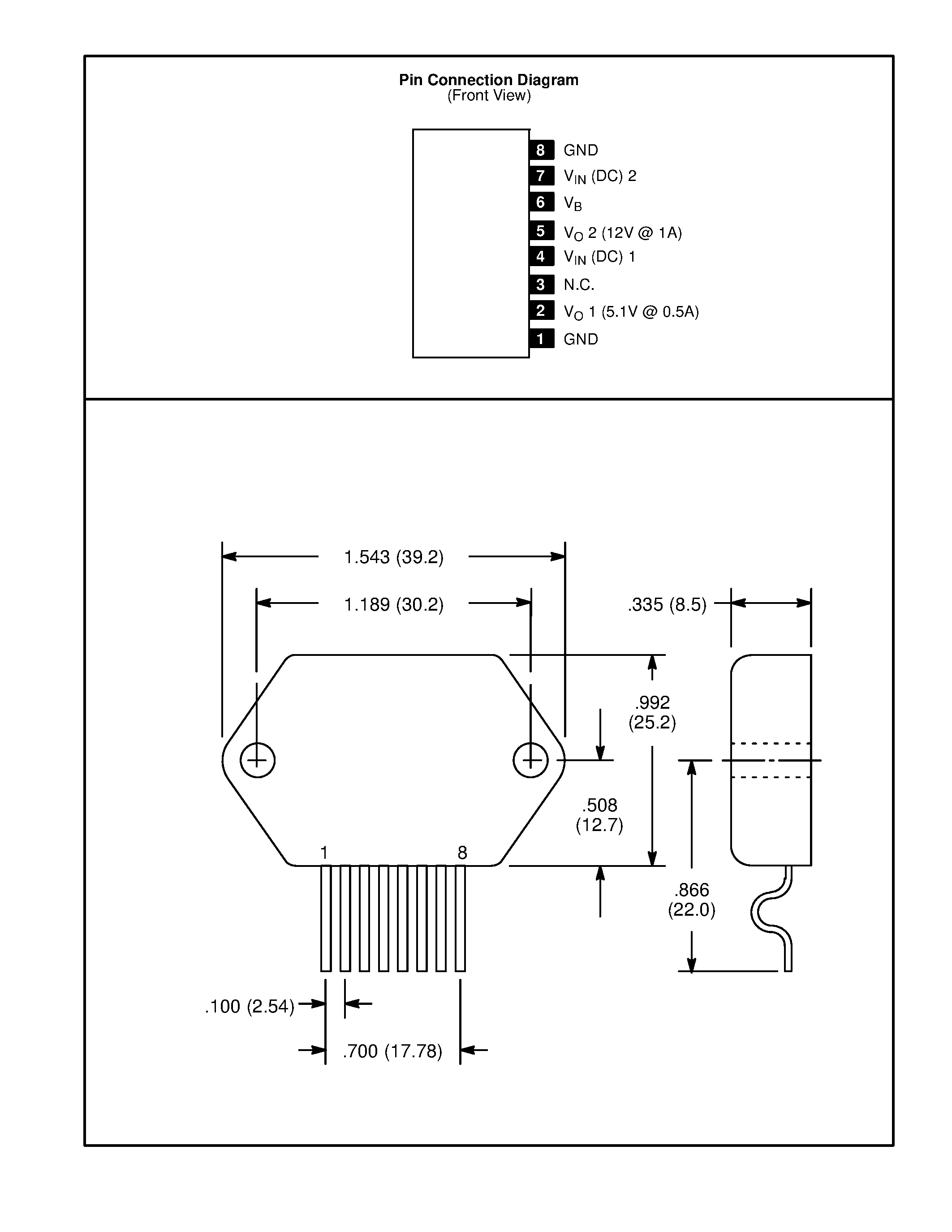 Даташит NTE7026 - Integrated Circuit Module / 2 Output Positive Voltage Regulator for VCR страница 2