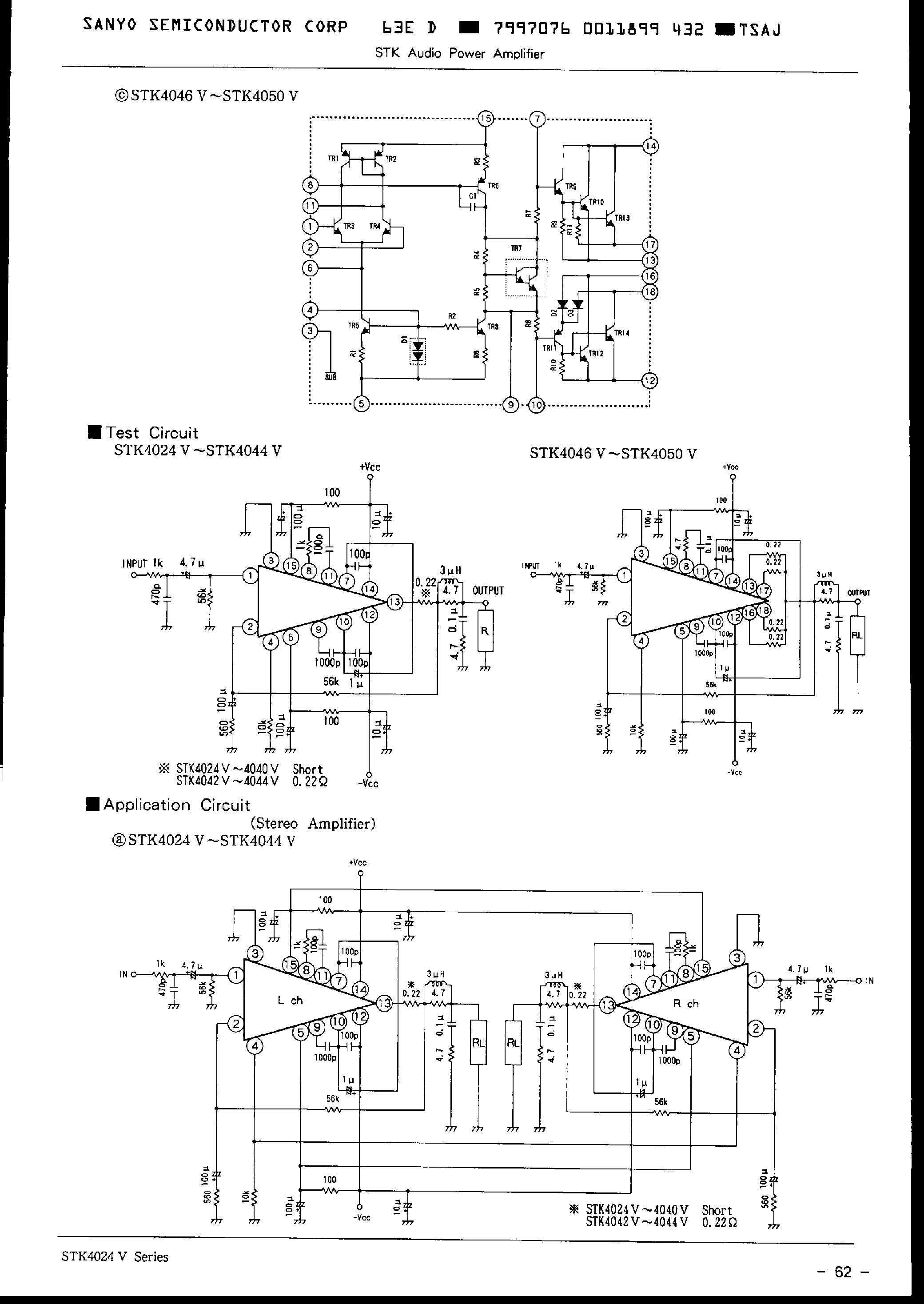 Datasheet STK4038V - AF Power Amplifier (Split Power Supply) (60 W min / THD = 0.008%) page 2