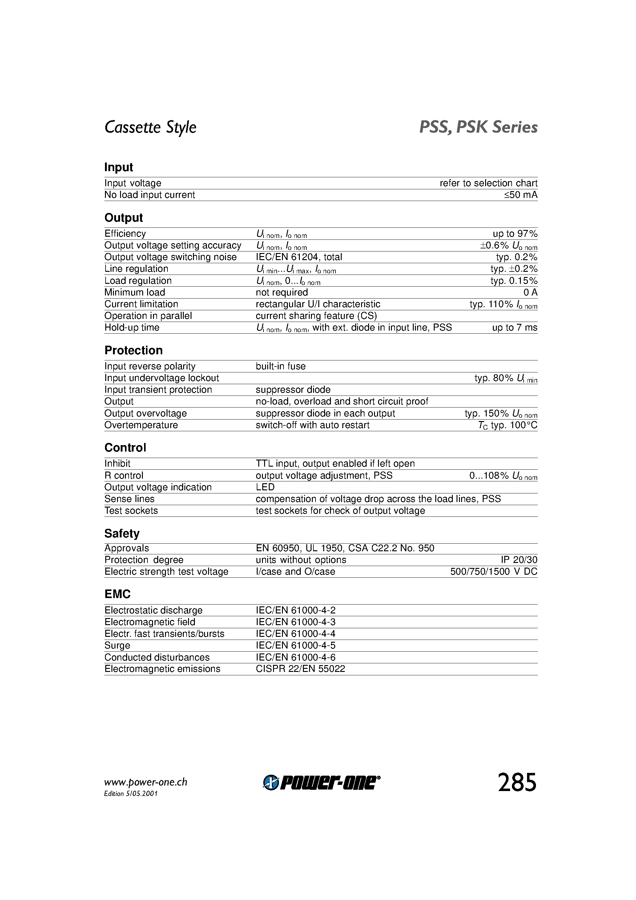 Datasheet PSK1216-7 - 9...25 A Switching Regulators page 2