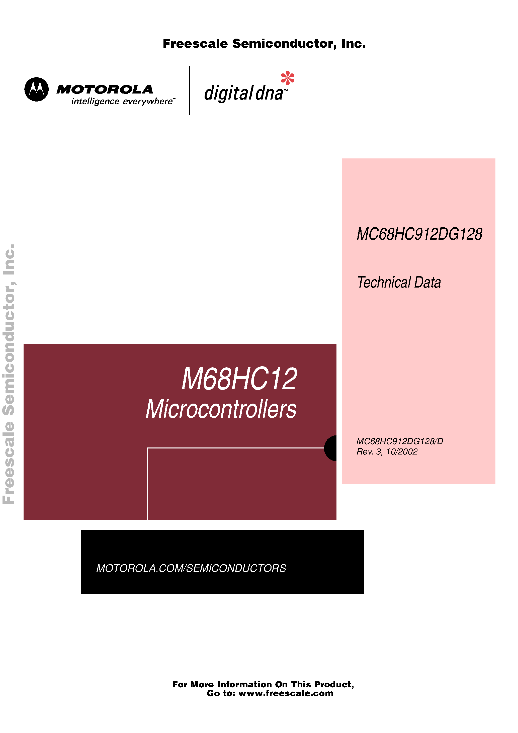 Datasheet MC68HC912DG128 - Microcontrollers page 1