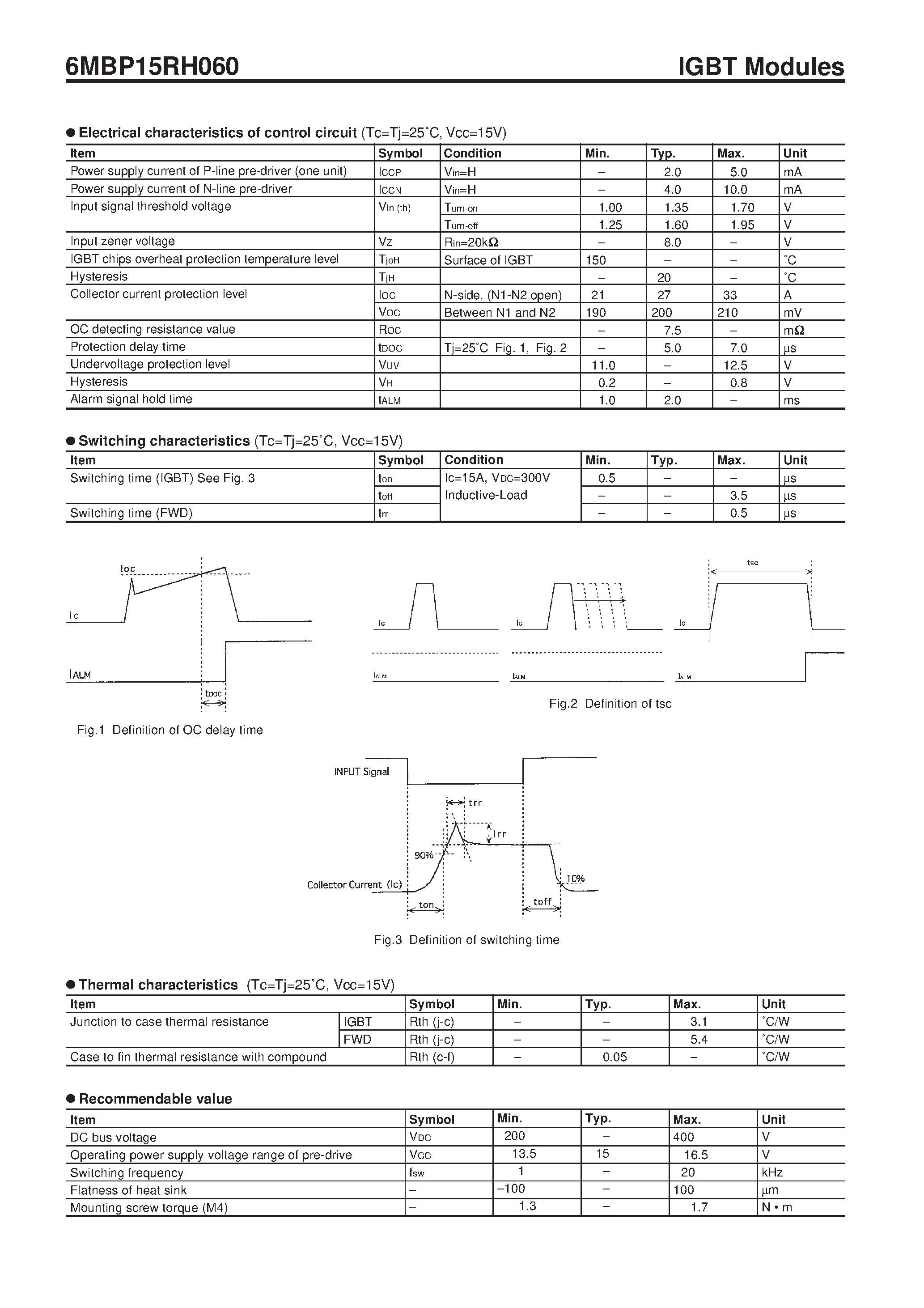 Datasheet 2MBI100F-060 - IGBT-IPM R series page 2