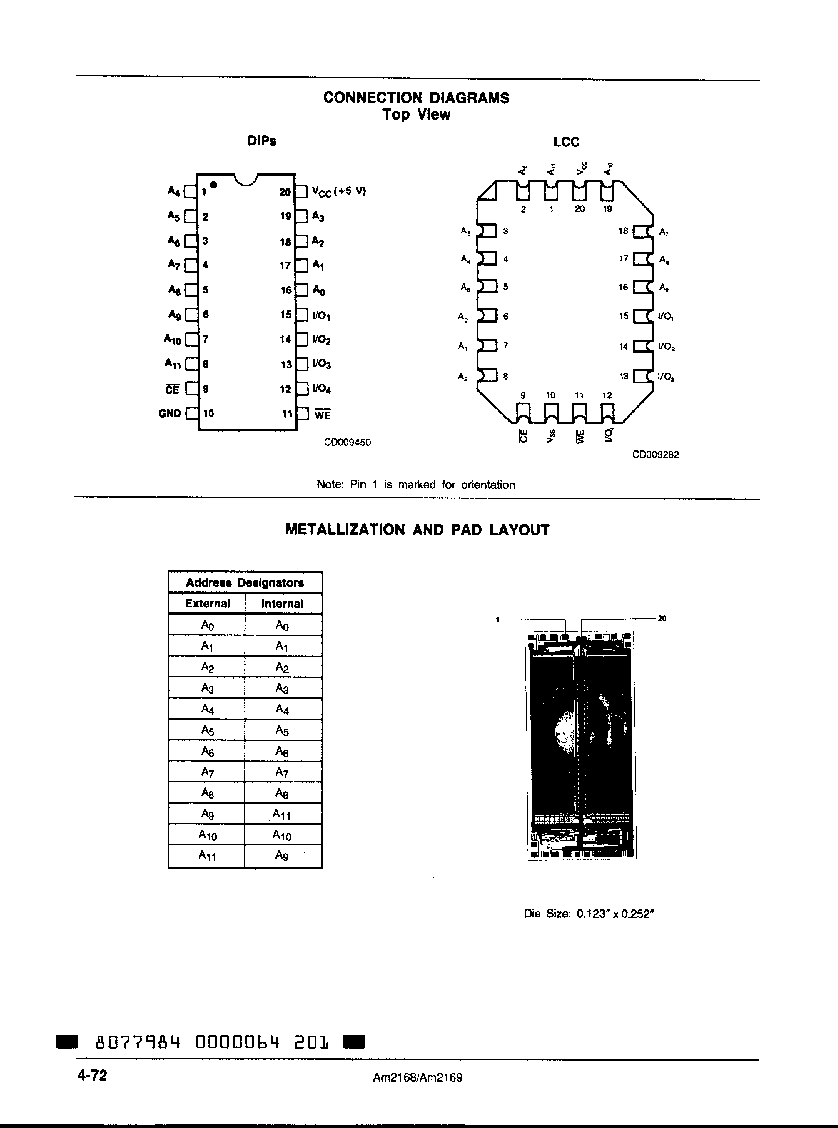 Datasheet AM2168 - 4096 x 4 Static R/W Random-Access Memory page 2