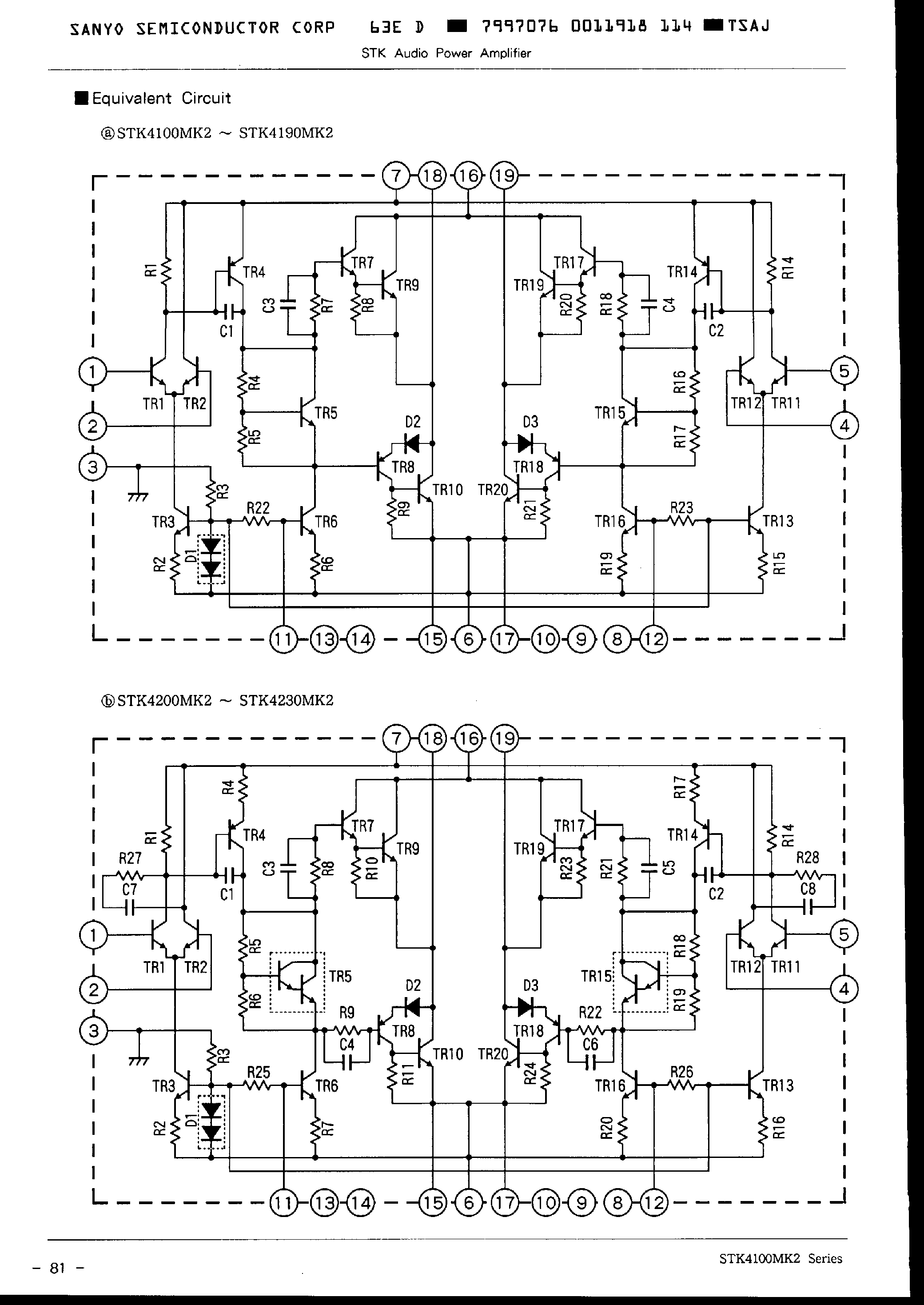 Datasheet STK4170MK2 - 2ch./1packge / +- Power Supply 6W/ch. ~ 100W/ch. THD=0.4% page 2