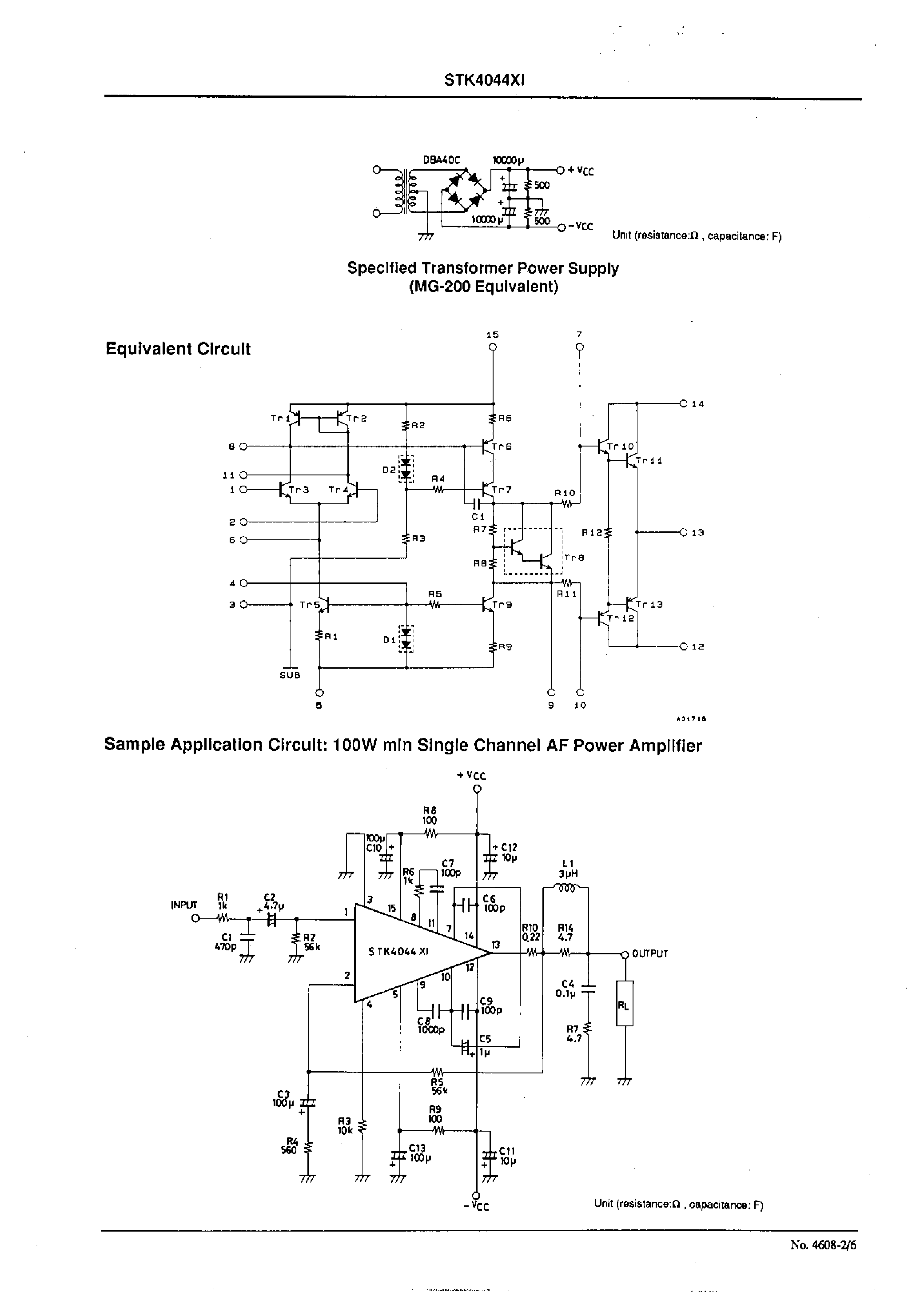 Datasheet STK4044XI - AF Power Amplifier page 2