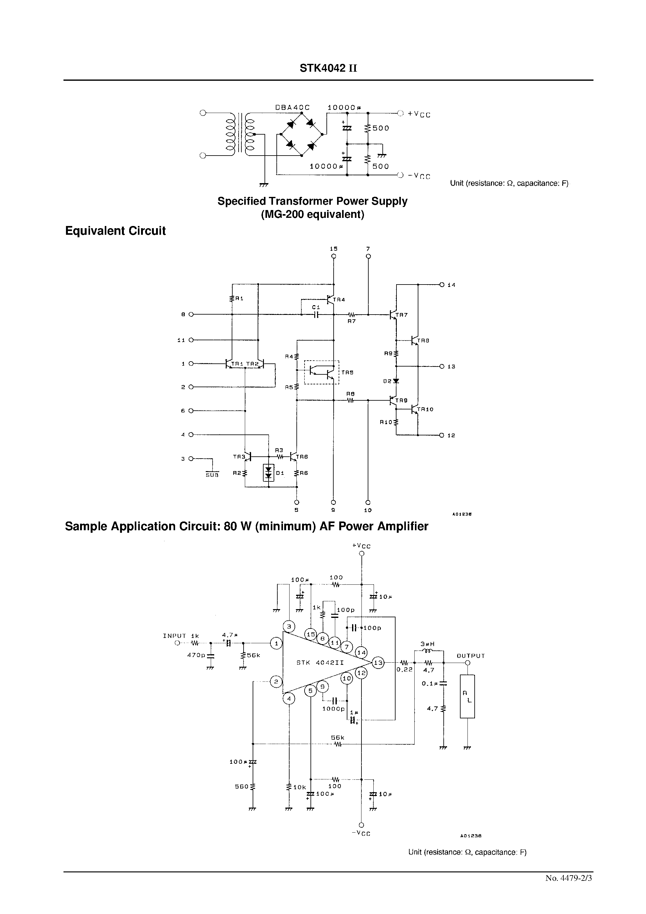 Datasheet STK4042II - AF Power Amplifier page 2