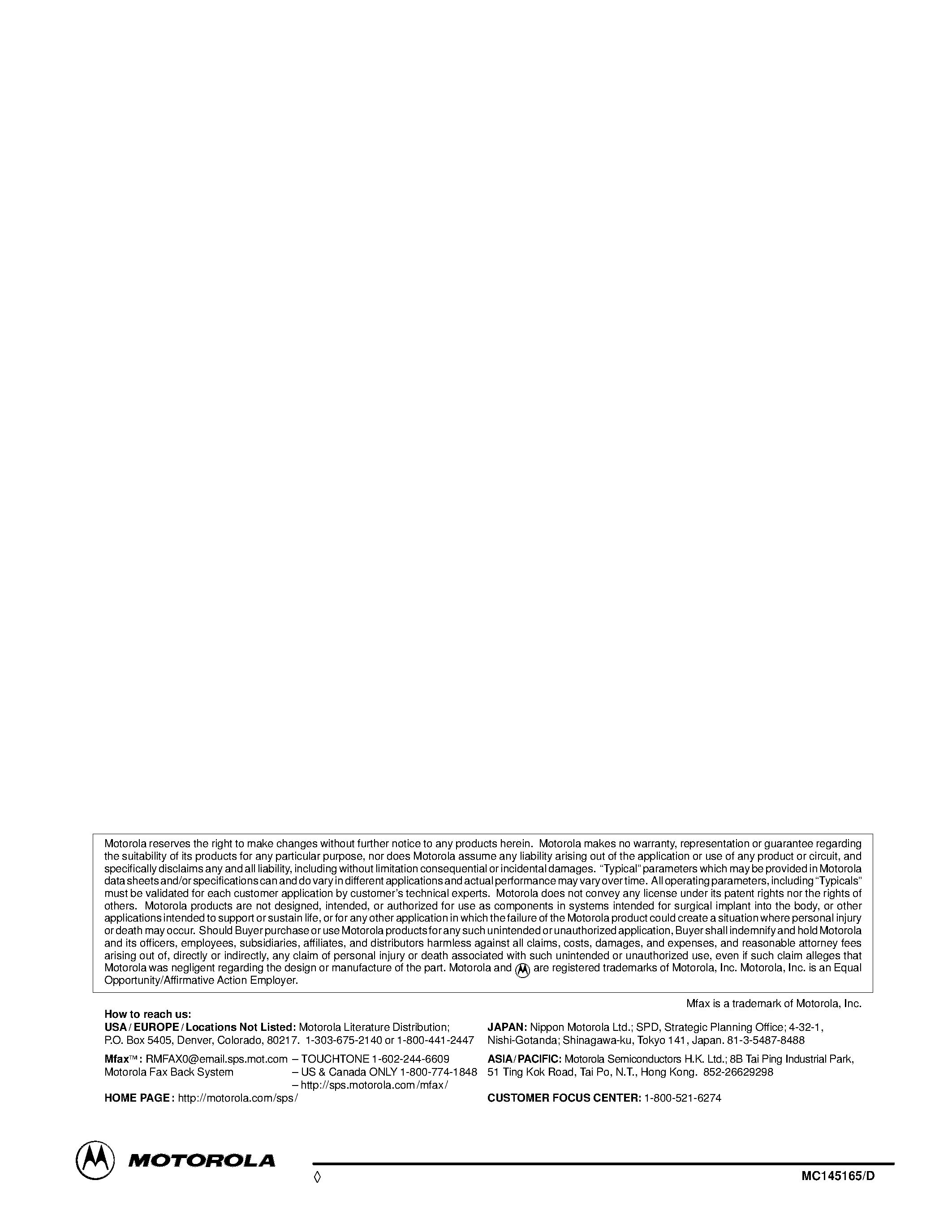 Даташит MC145165 - Low-Voltage 60 MHz Universal Programmable Dual PLL Frequency Synthesizer страница 2