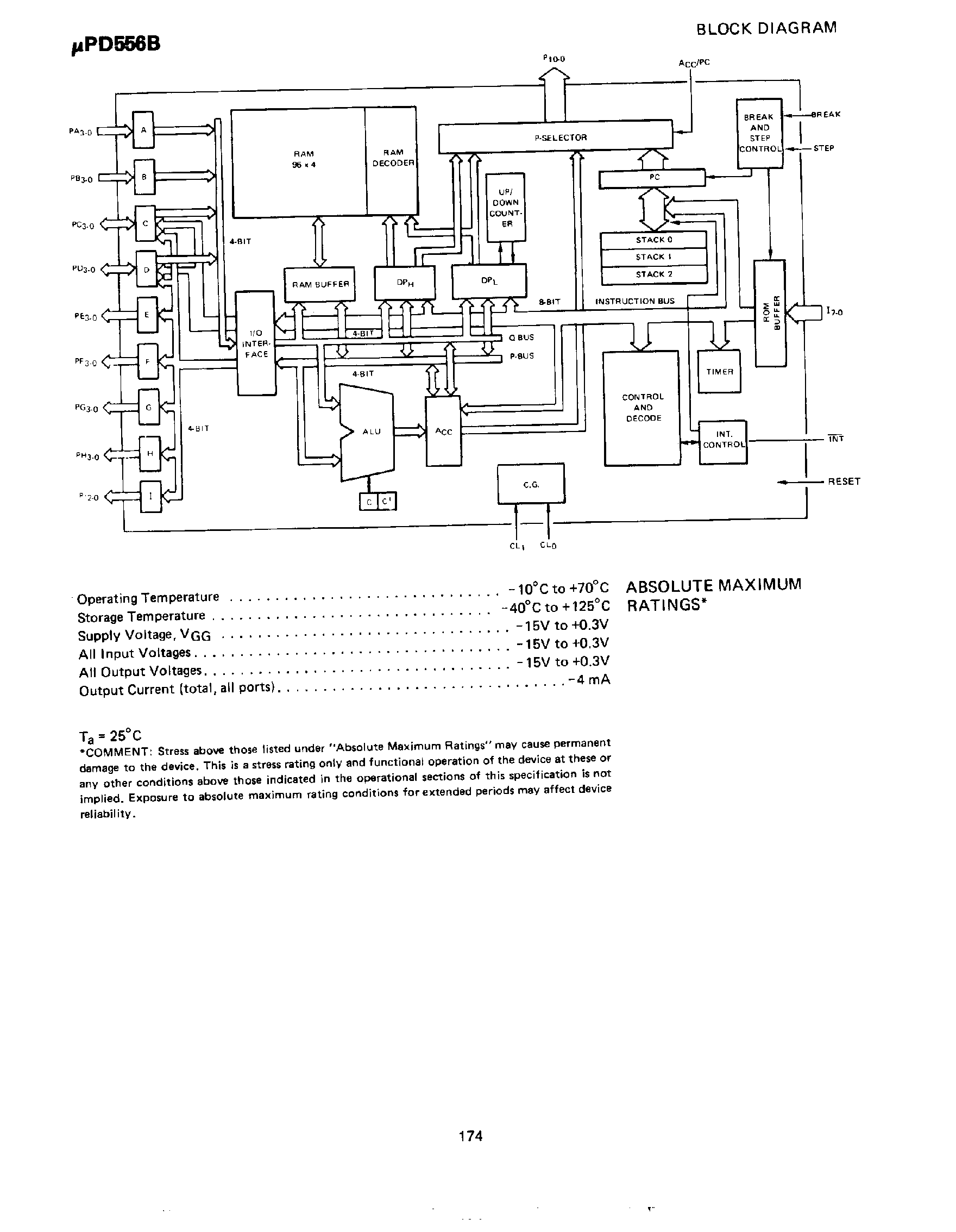 Datasheet UPD556B - 4 Bit Single-Chip ROM-LESS Evaluation Chip page 2