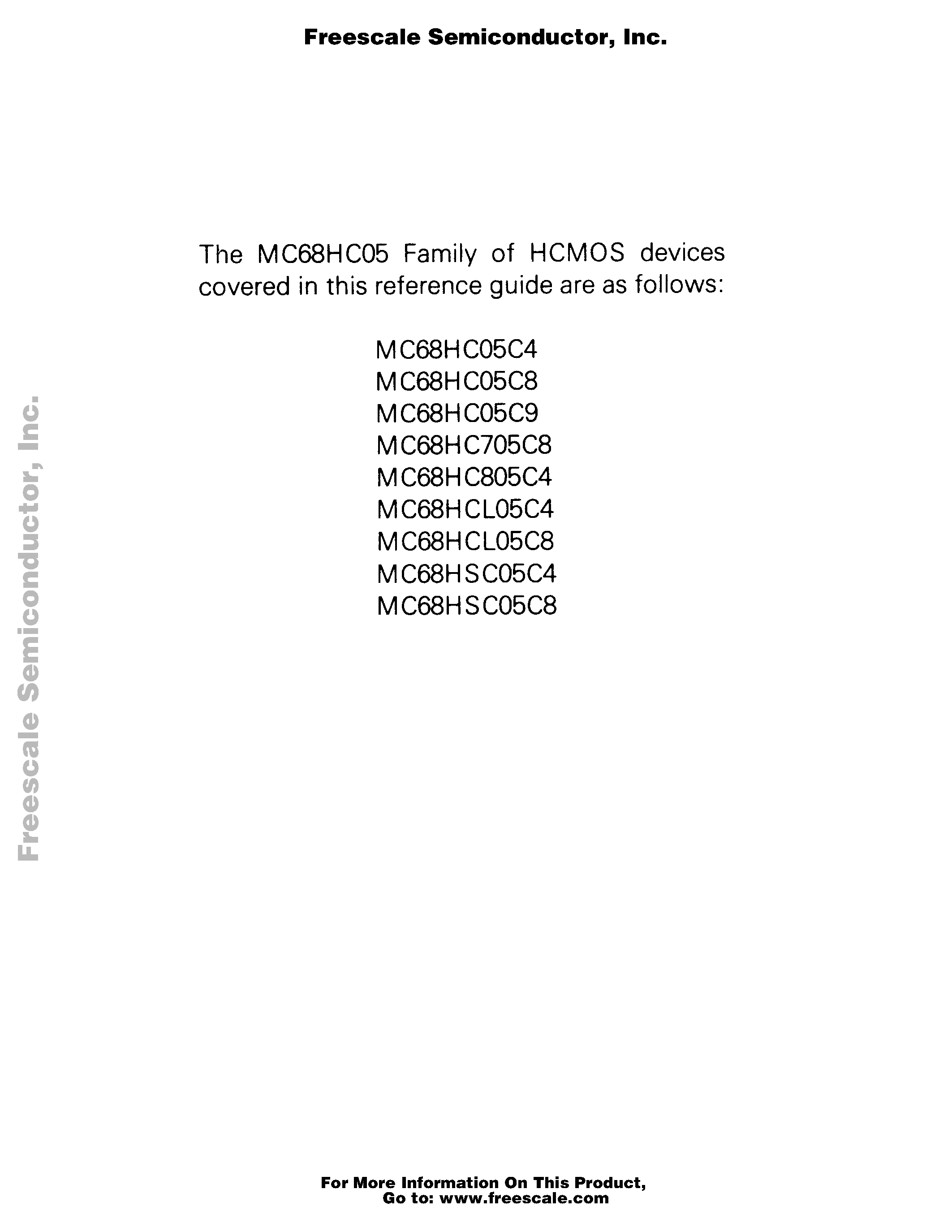 Даташит MC68HC805Cx - PROGRAMMING REFRERENCE GUIDE страница 2