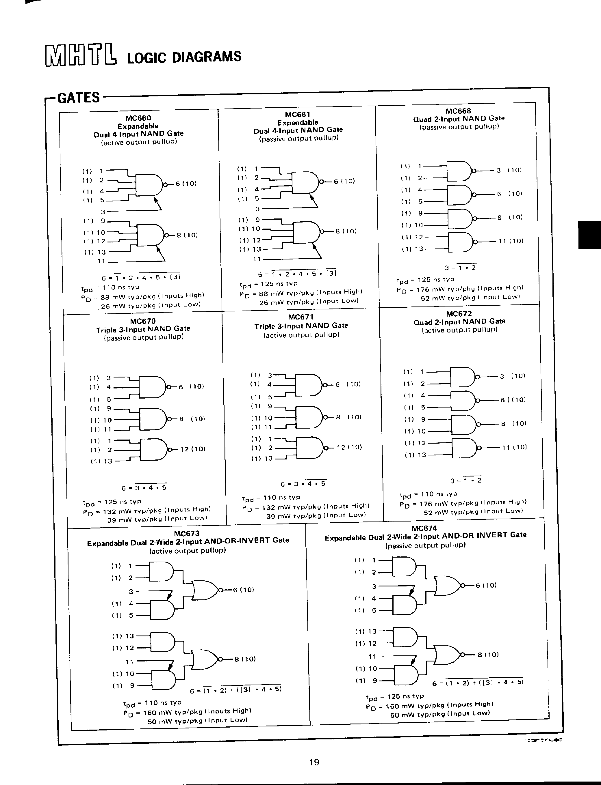 Datasheet MC660L - (MC66x) MHTL Integrated Circuits page 2