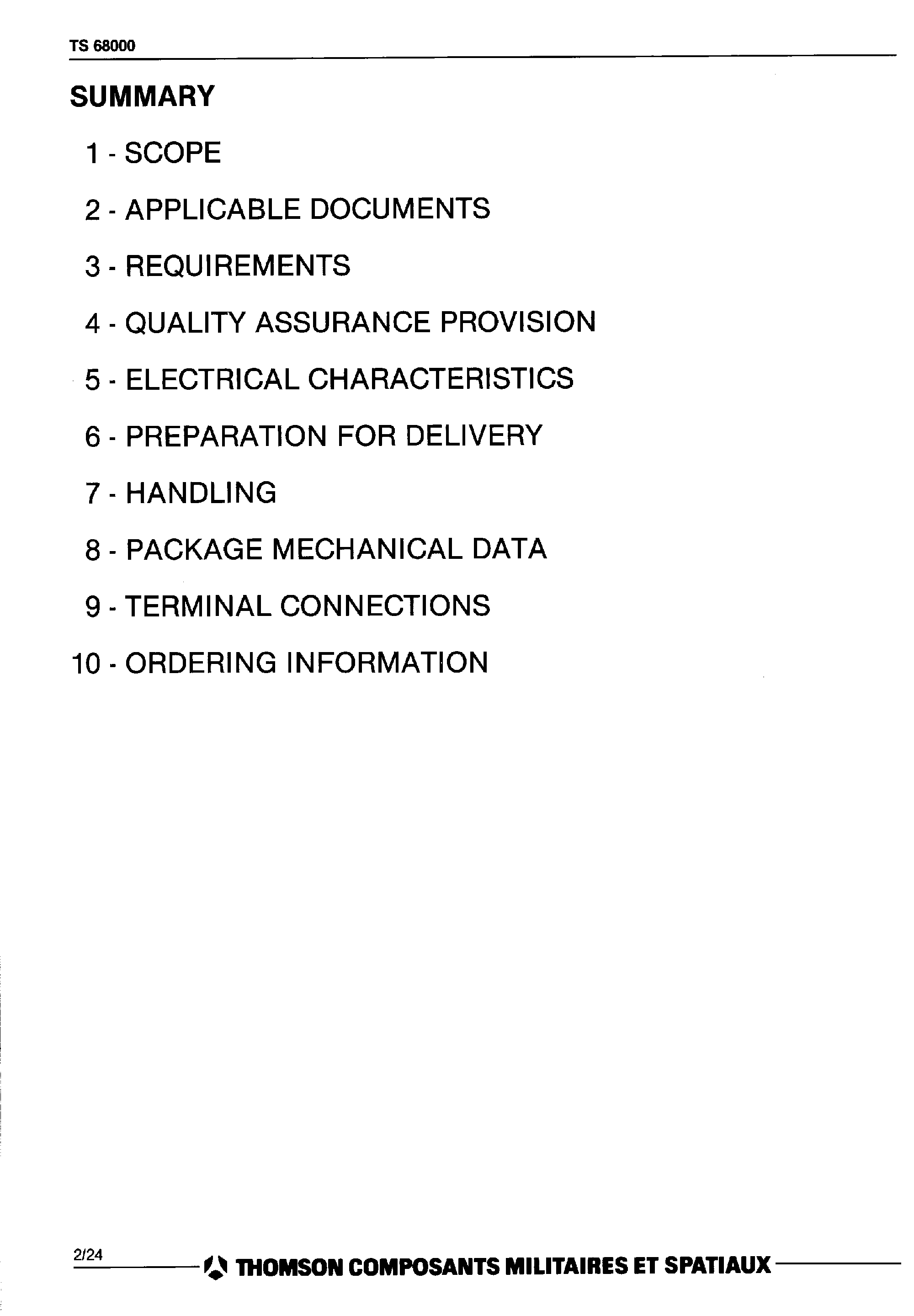 Datasheet TS68000 - HMOS High Density N-Channel Silicon Gate Depletion Load 16/32 Bit Microprocessor page 2