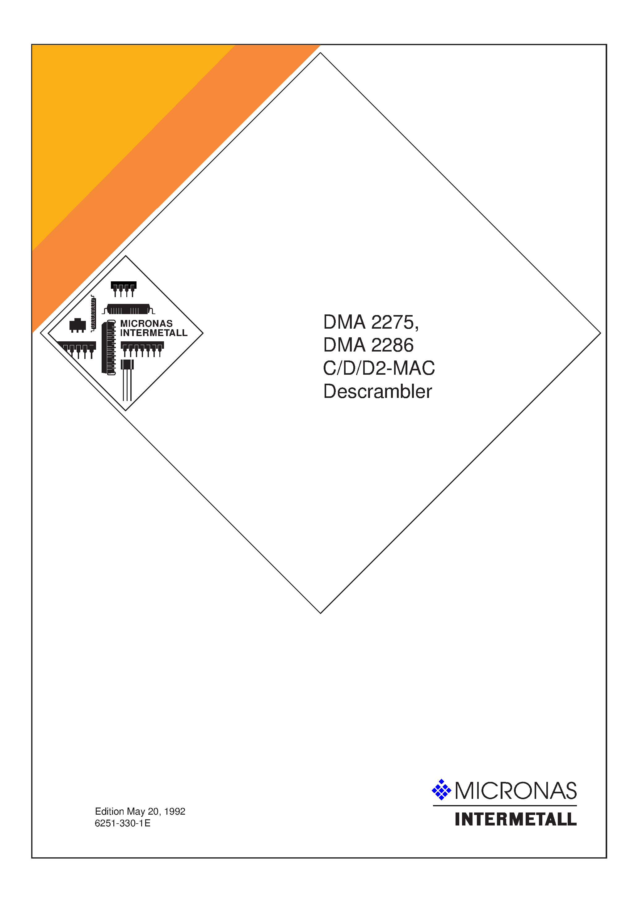 Datasheet DMA2286 - C/D/D2-MAC Descrambler page 1