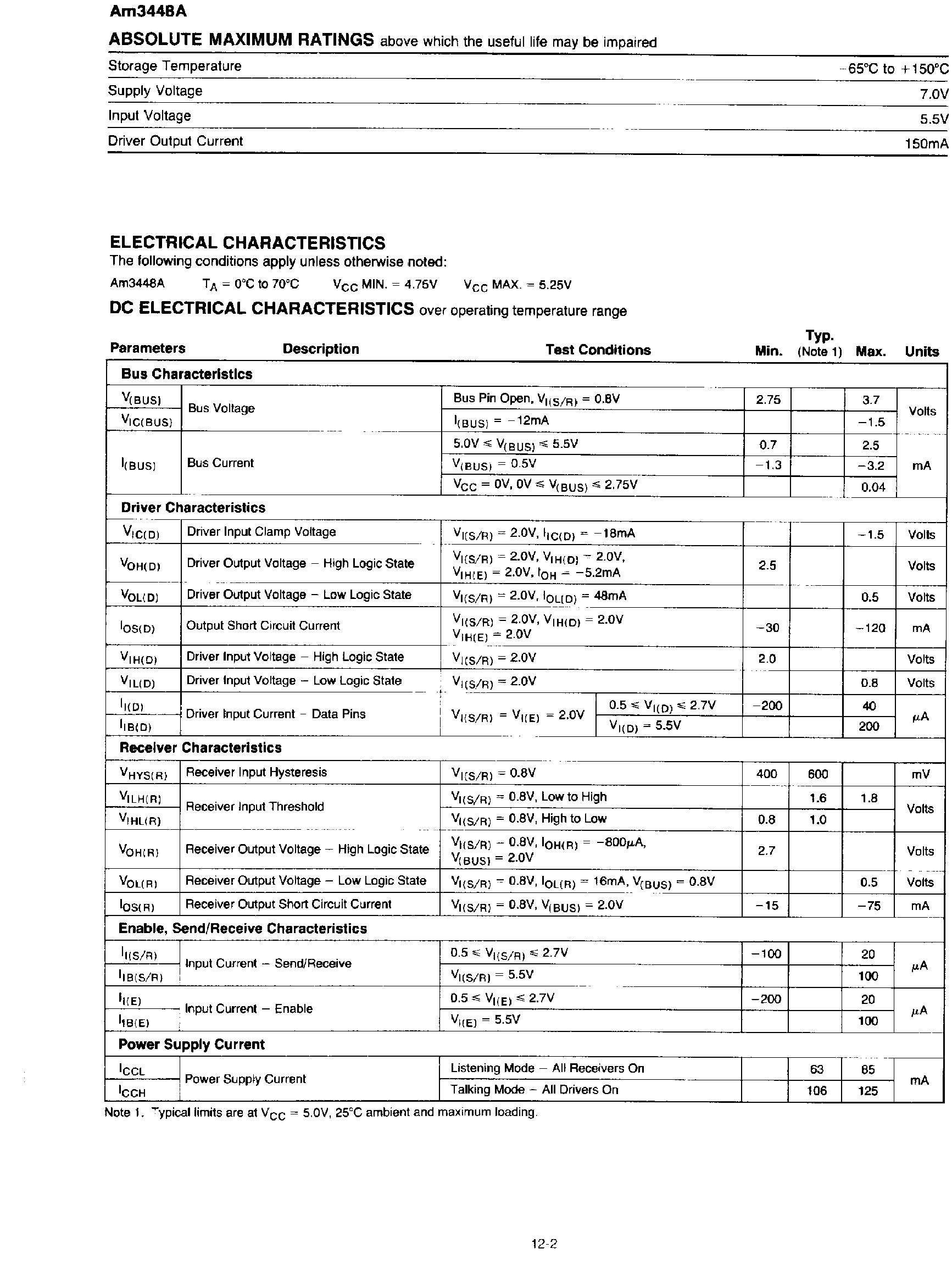 Даташит MC3448A - IEEE-488 Quad Bidirectional Transceiver страница 2