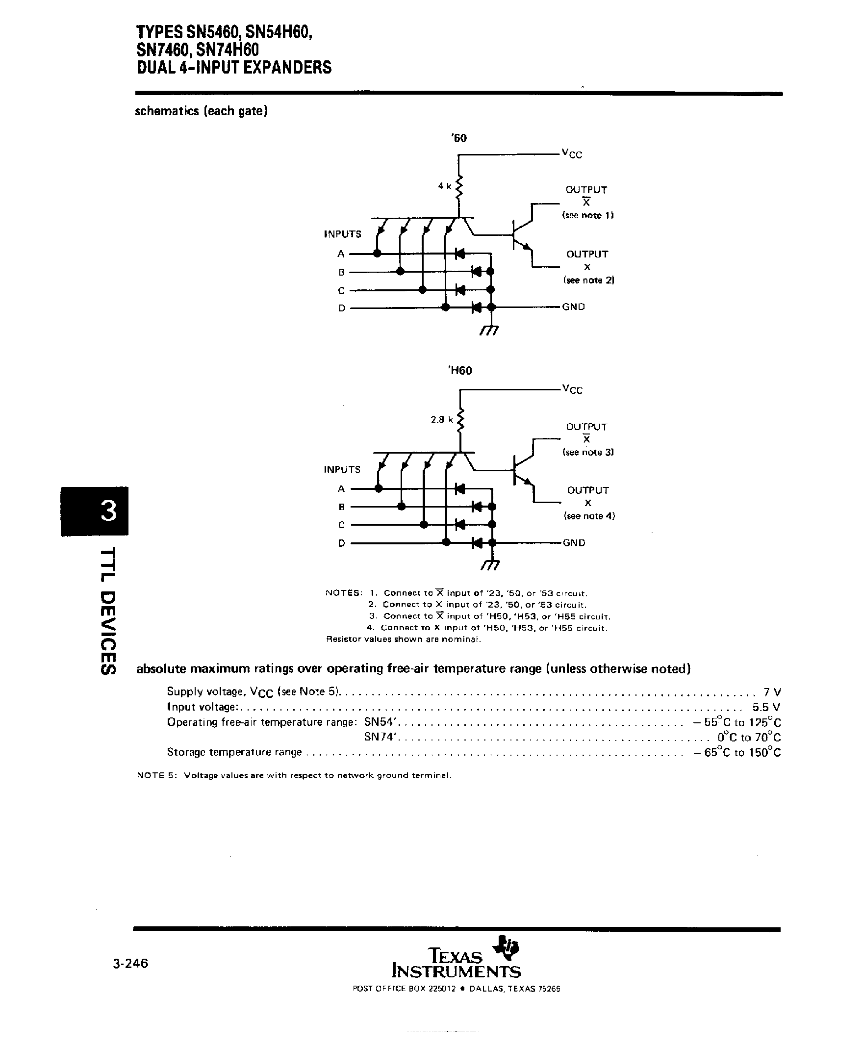 Даташит SN74H60 - Dual 4 Input Expanders страница 2