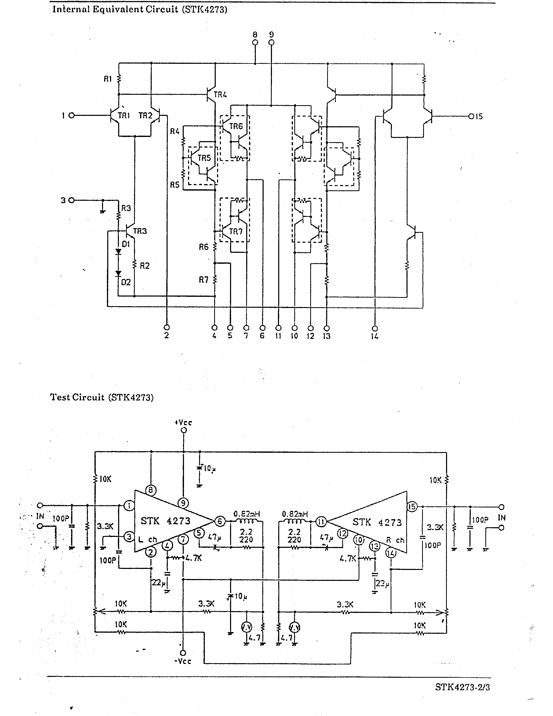 Даташит STK4273 - 2 Channel AF Power Amp страница 2