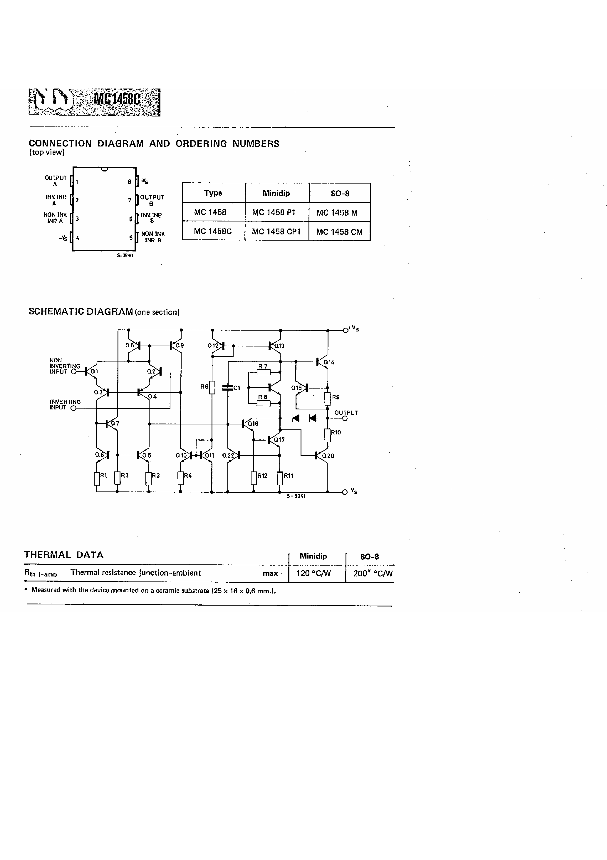 Даташит MC1458 - Dual Operational Amplifiers страница 2