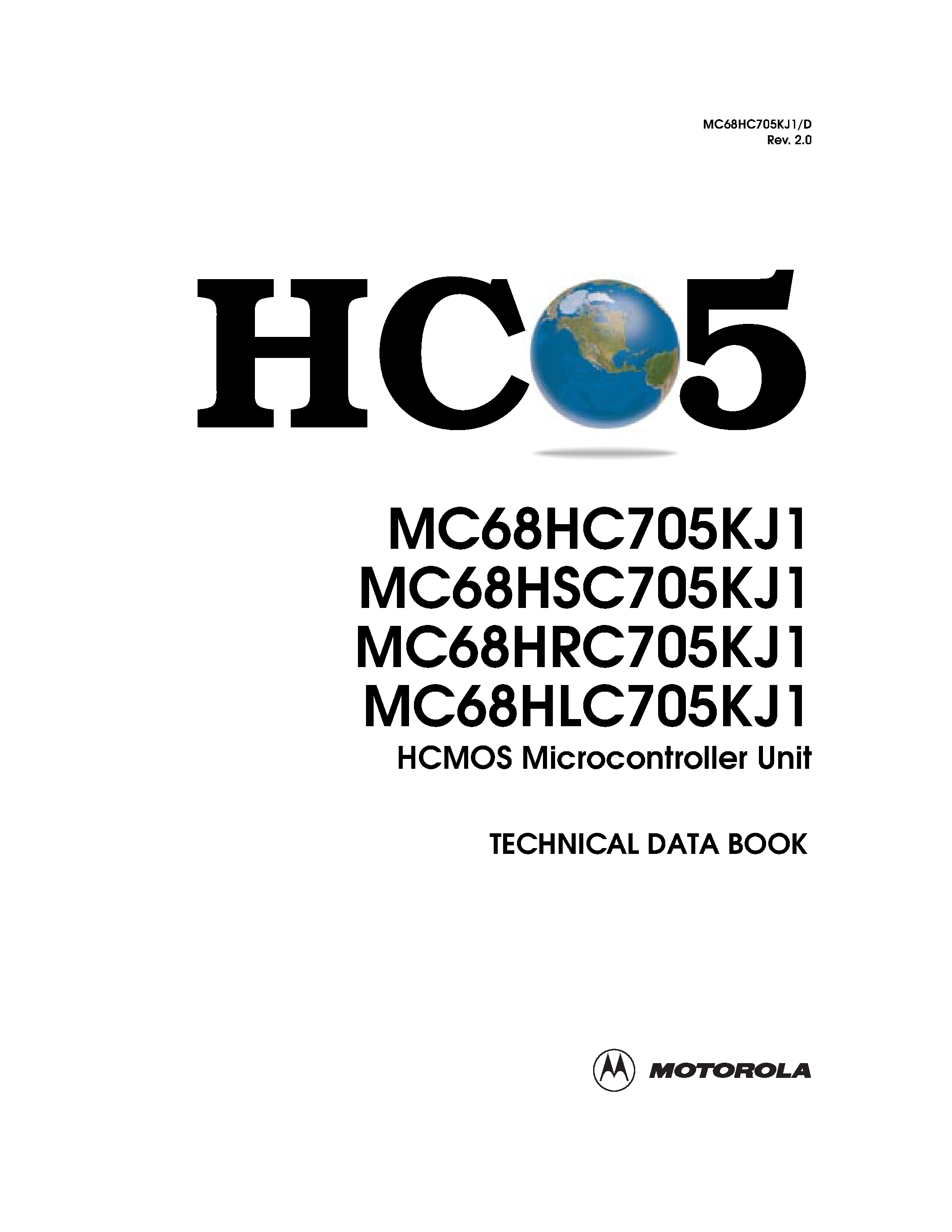 Даташит MC68HC705KJ1 - HCMOS Microcontroller Unit страница 1