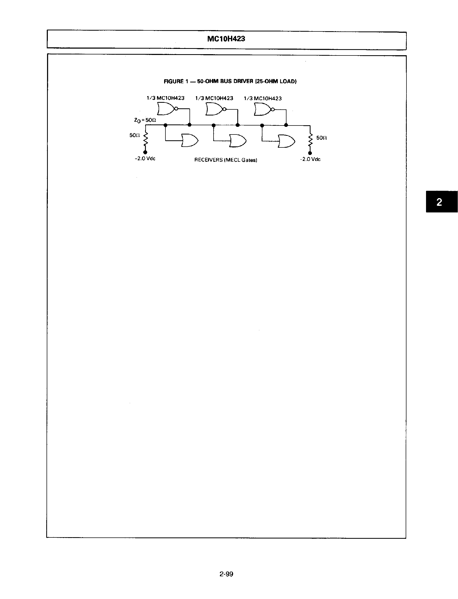 Datasheet MC10H423 - Triple 3 Input Bus Driver page 2