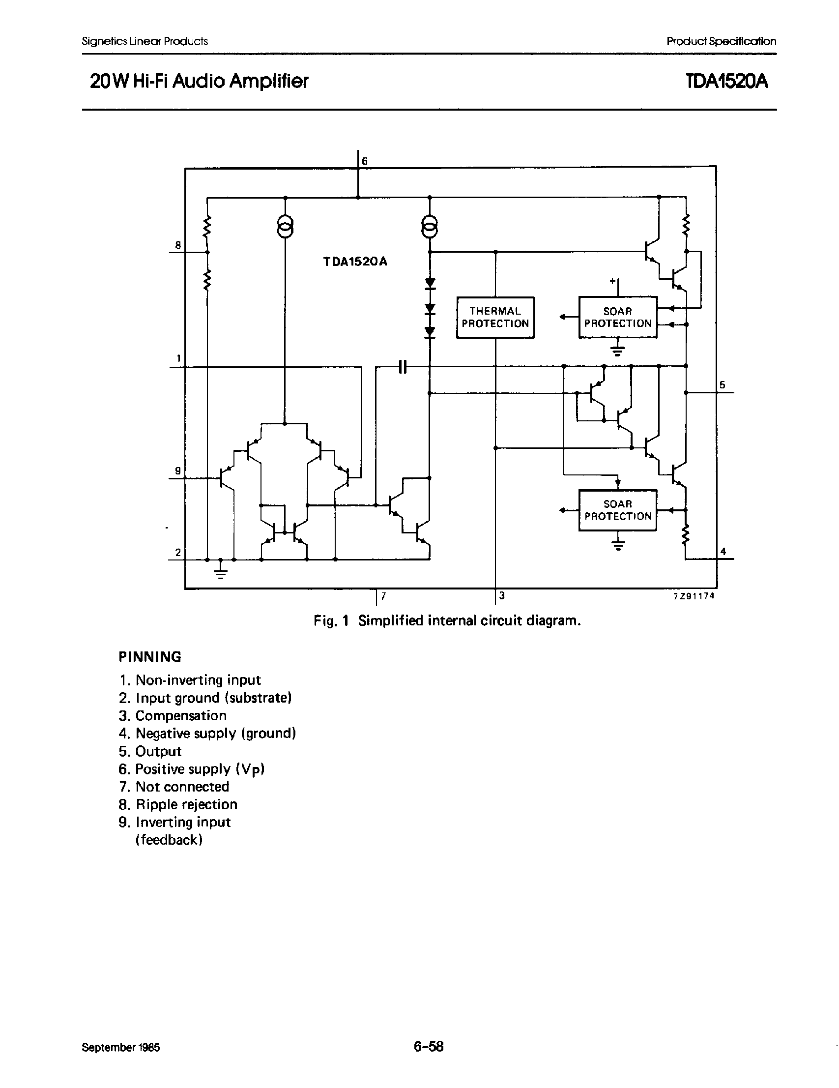 Datasheet TDA1520A - 20W Hi-Fi Audio Amplifier page 2