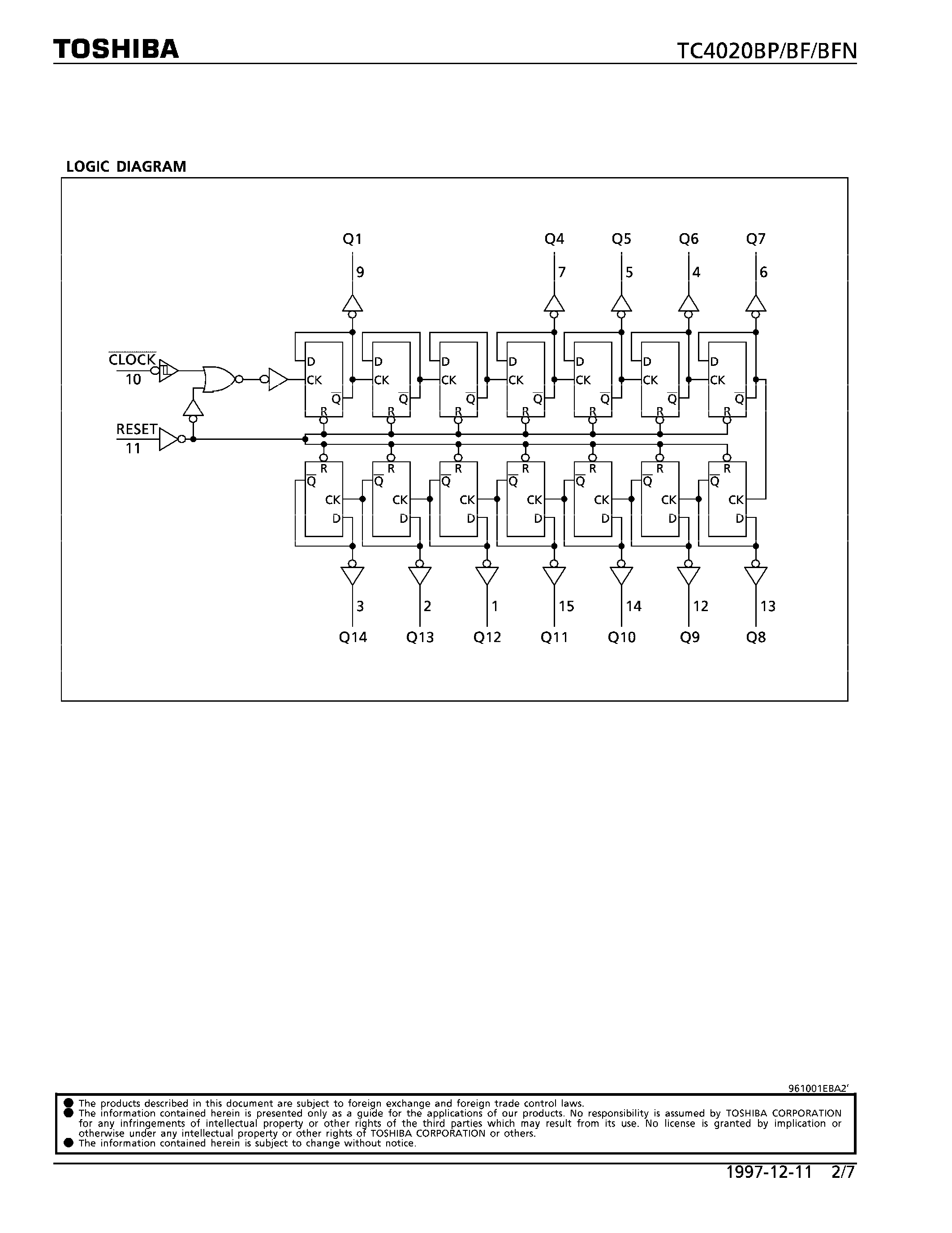 Даташит TC4020 - 14 STAGE RIPPLE-CARRY BINARY COUNTER/DIVIDERS страница 2