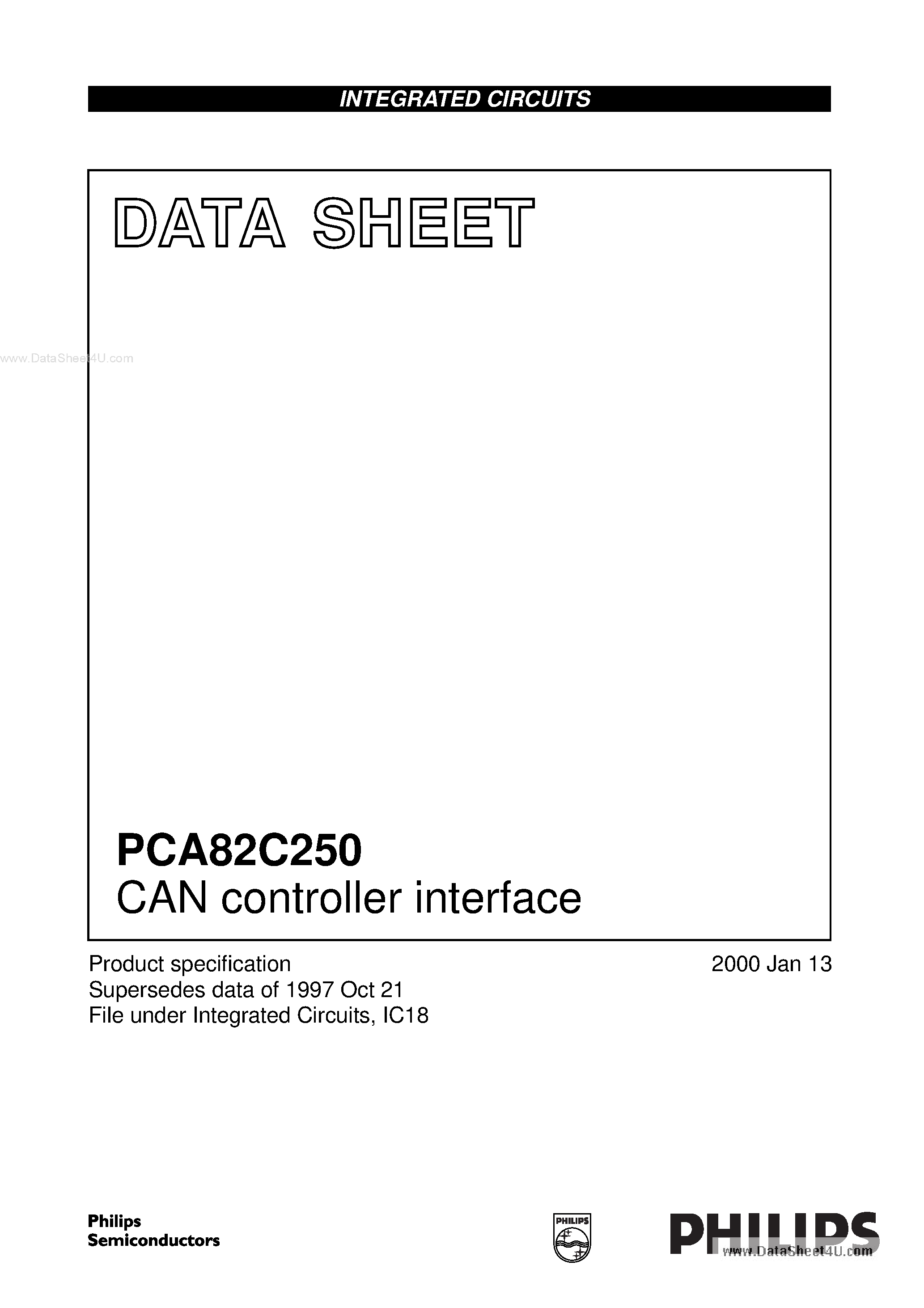 Даташит на микросхему A82C250 страница 1 Даташит A82C250 - Search -> PCA82C250 страница 1