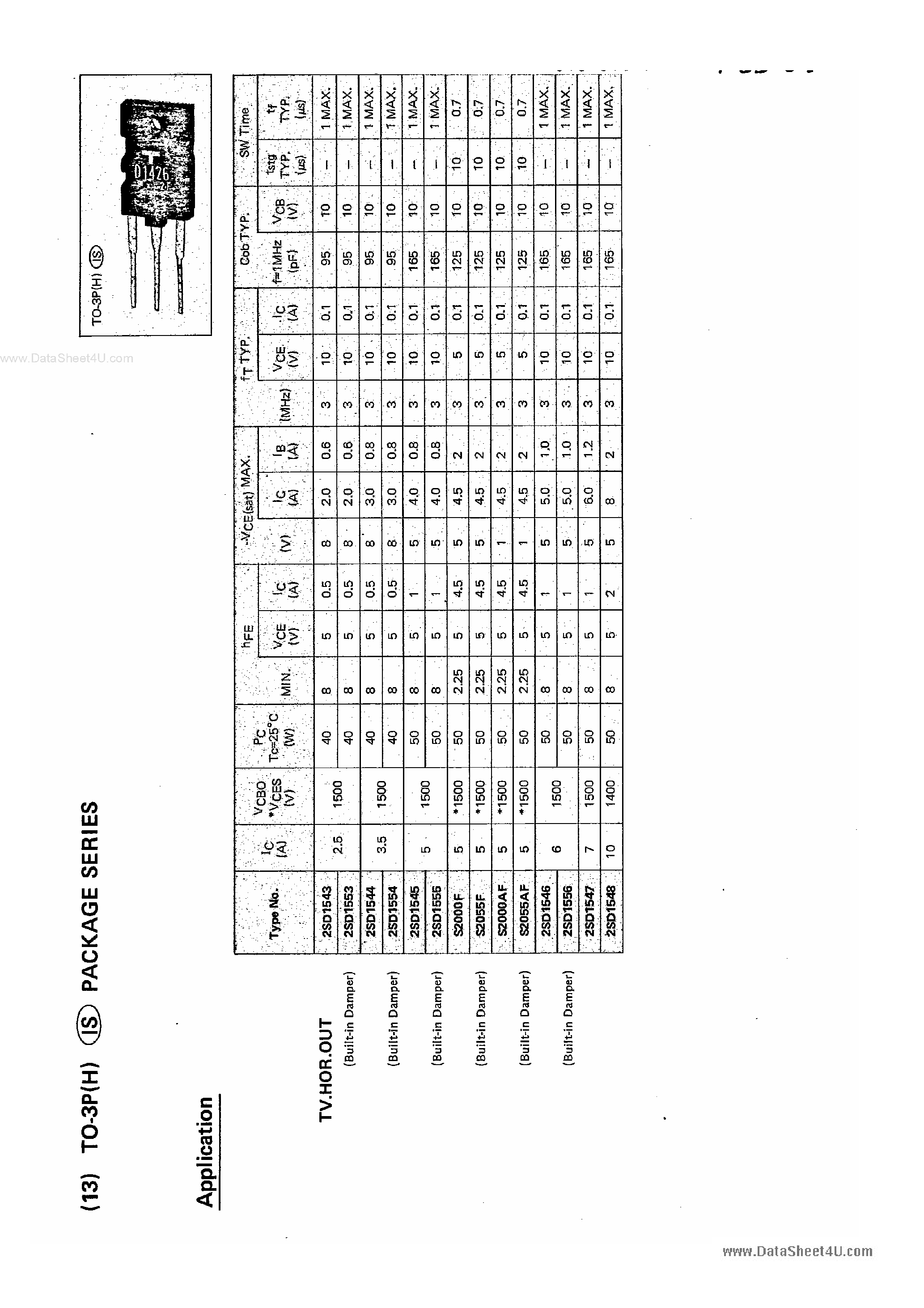 Datasheet D1553 - Search ---> 2SD1553 page 1