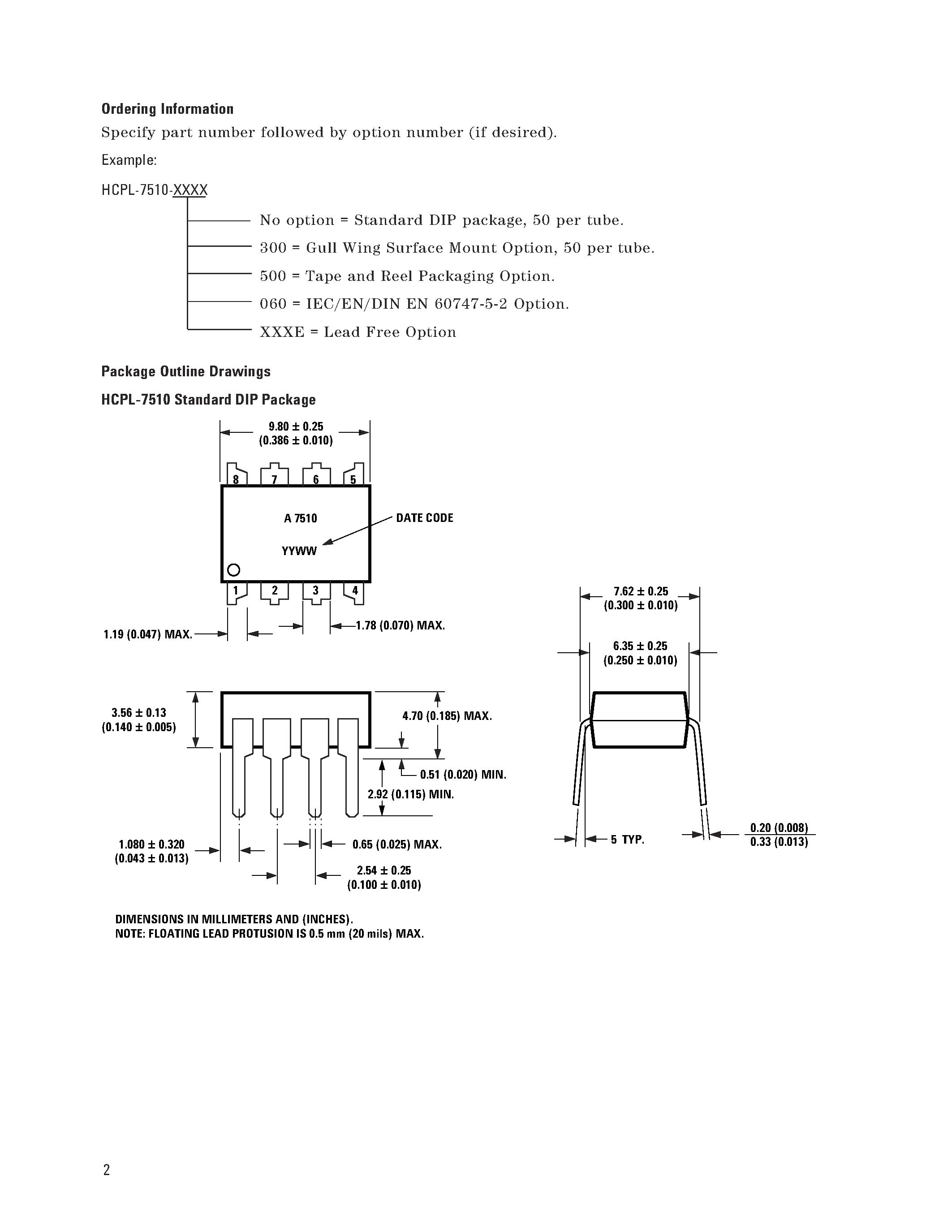 Datasheet HCPL-7510 - Isolated Linear Sensing IC page 2