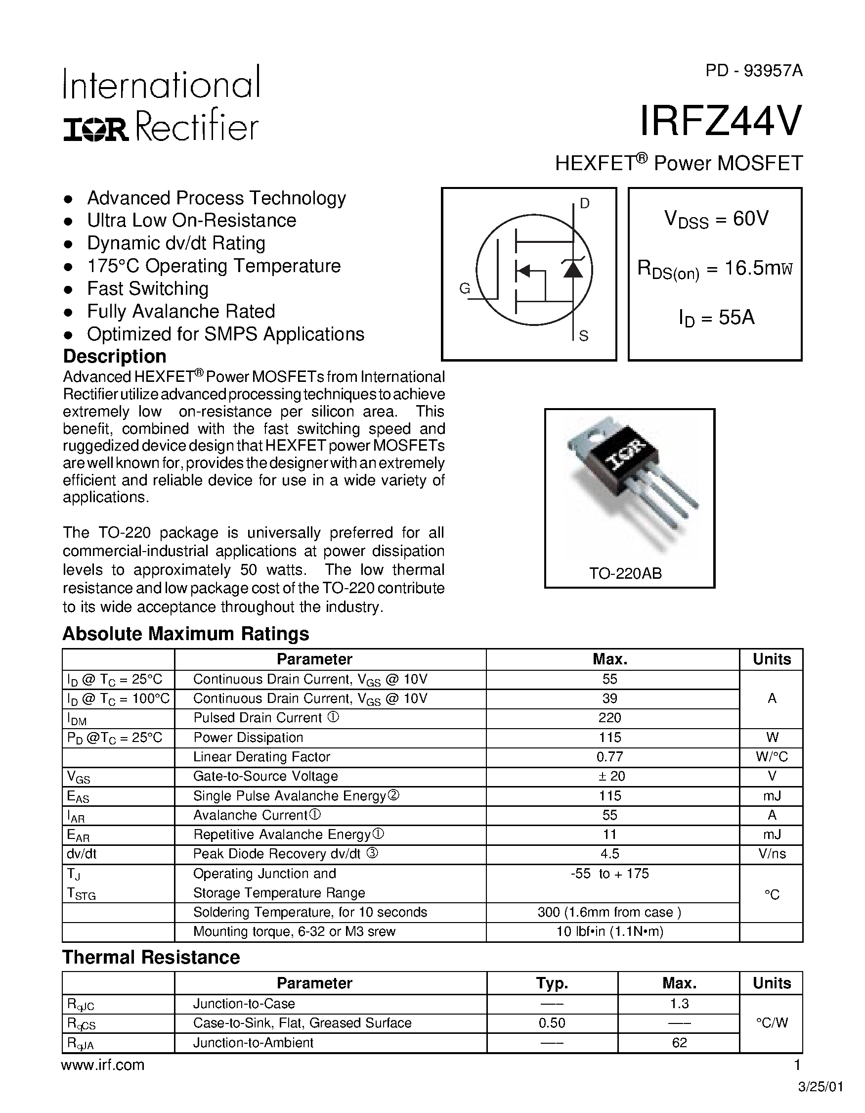 Irfz44n datasheet на русском схема