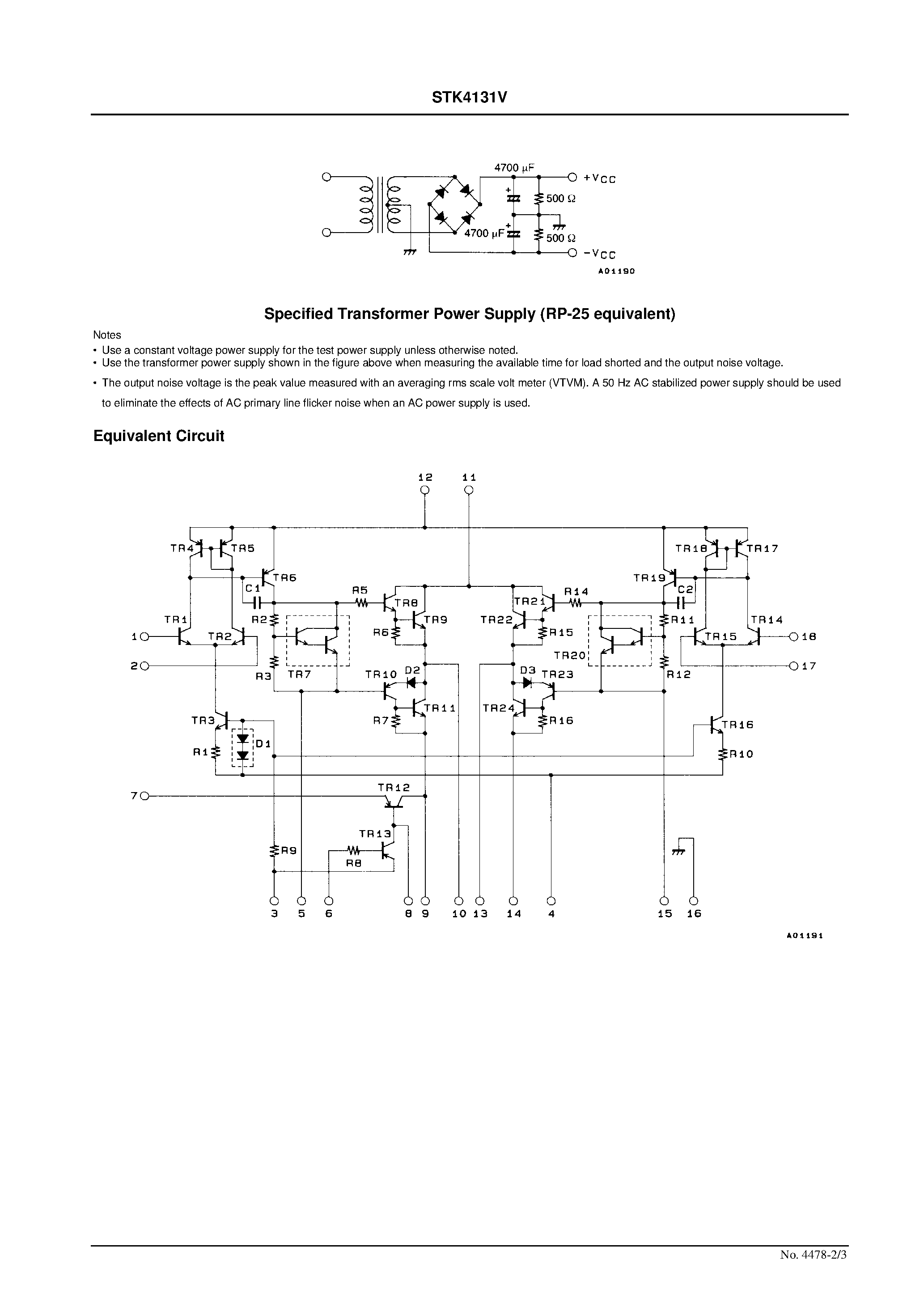 Datasheet STK4131V - AF Power Amplifier page 2